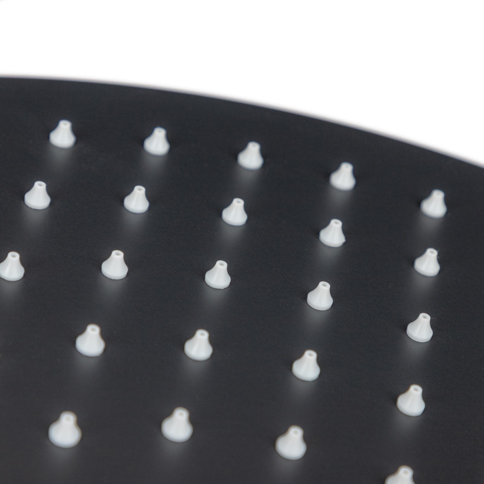 Set incasso doccia con braccio a soffitto 22 cm e soffione 40 cm nero – Fluid