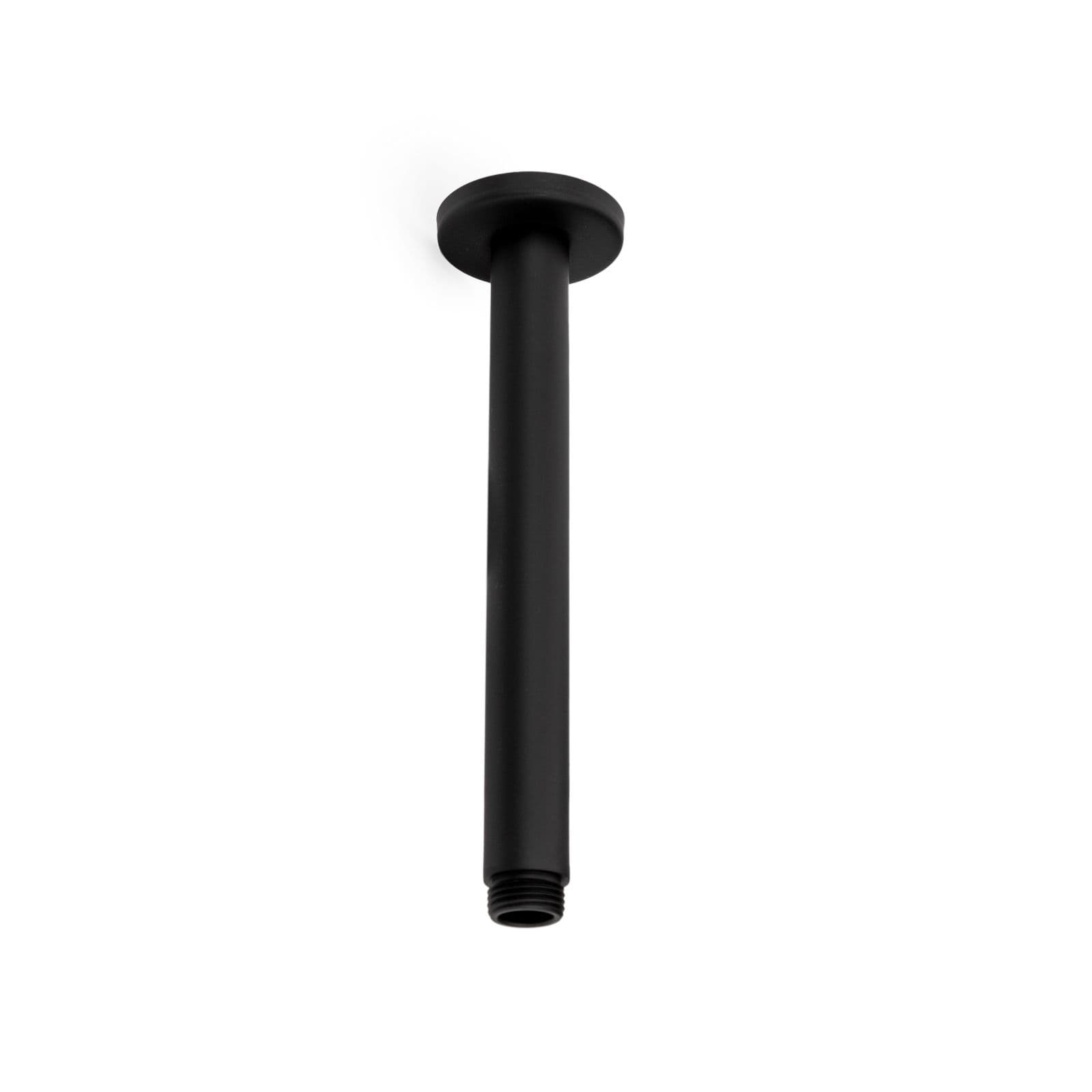 Set incasso doccia con braccio a soffitto 22 cm e soffione 25 cm nero – Key