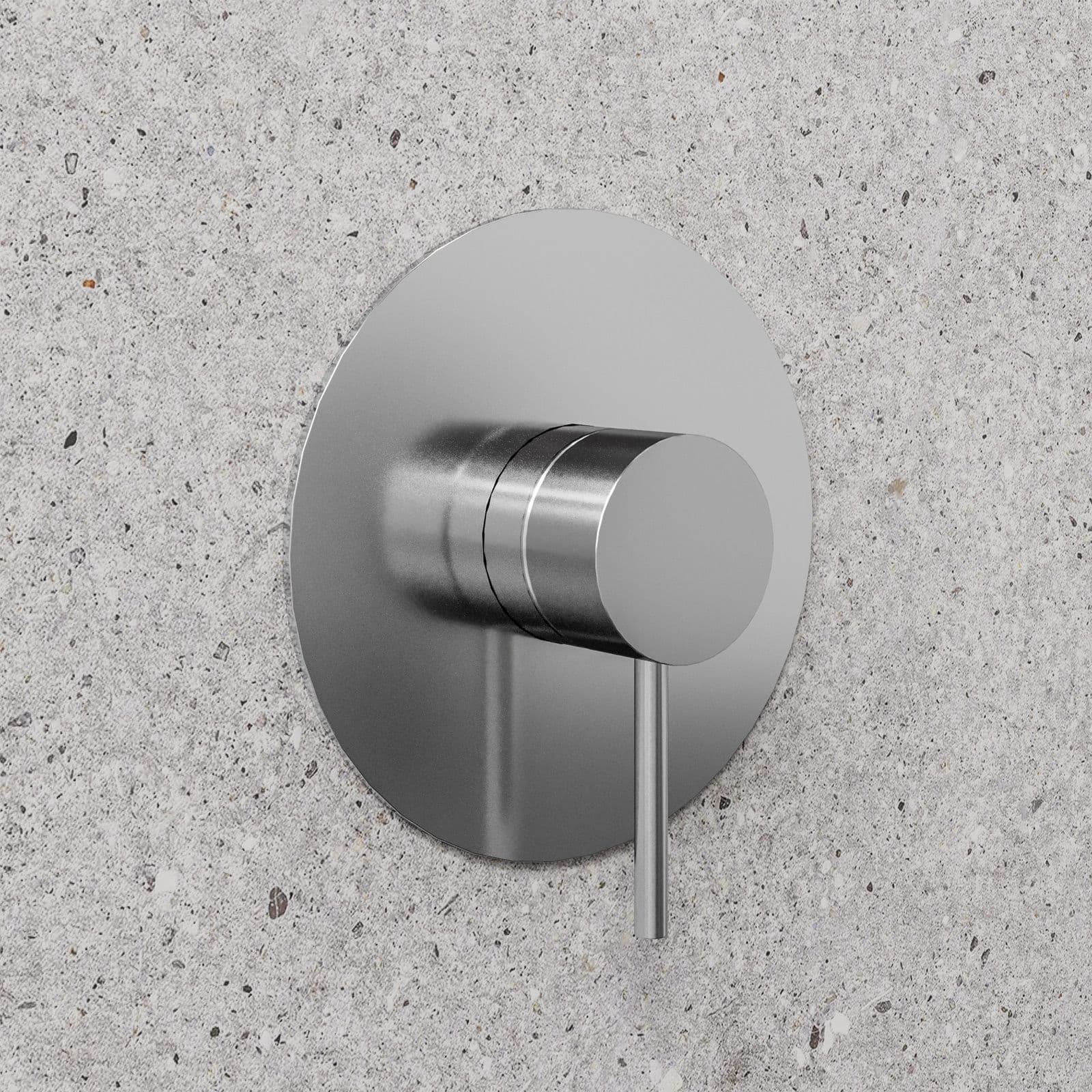 Set incasso doccia con braccio a soffitto 22 cm e soffione 30 cm cromo – Ran