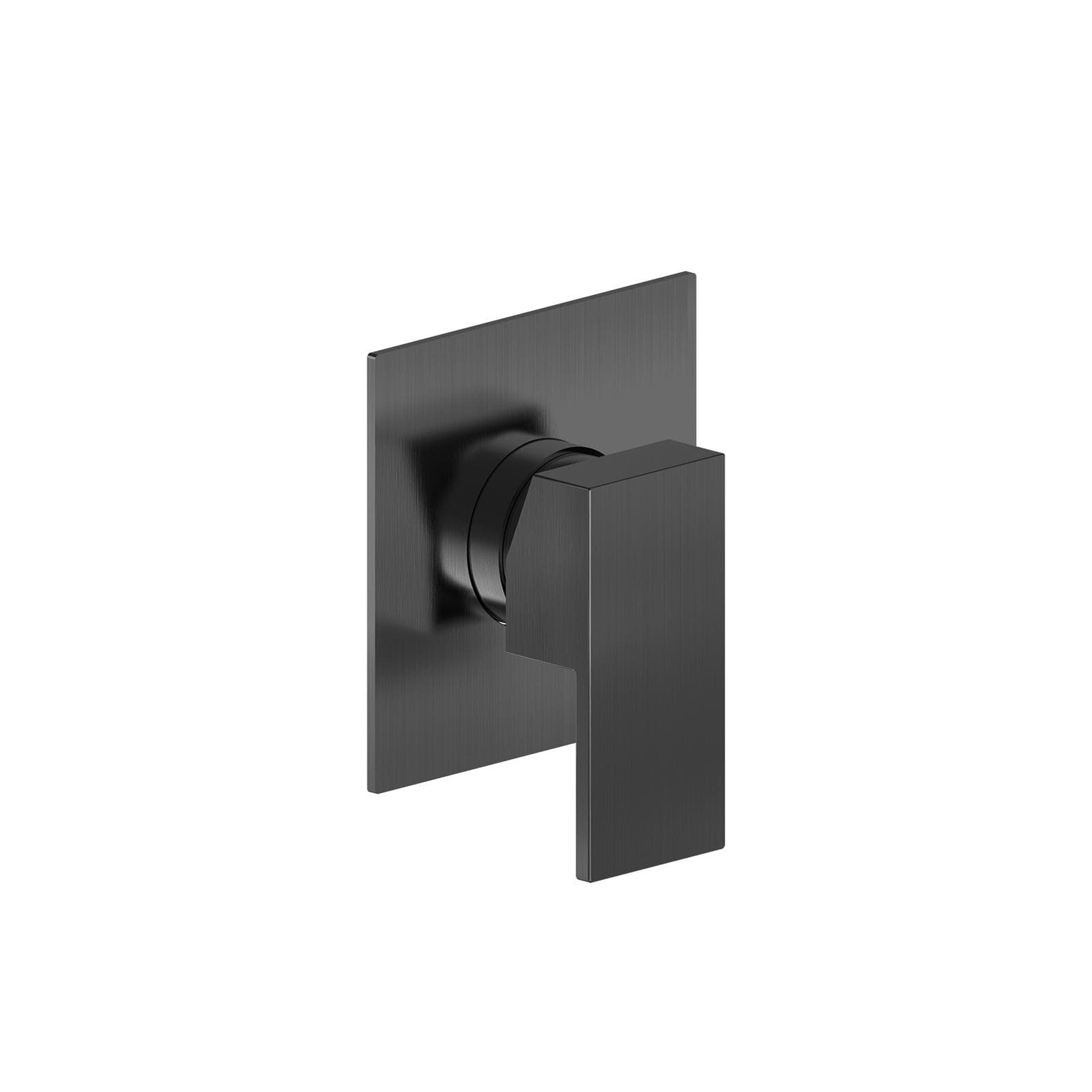 Set incasso doccia con braccio doccia 40 cm e soffione 30x30 cm nero spazzolato – Kyria
