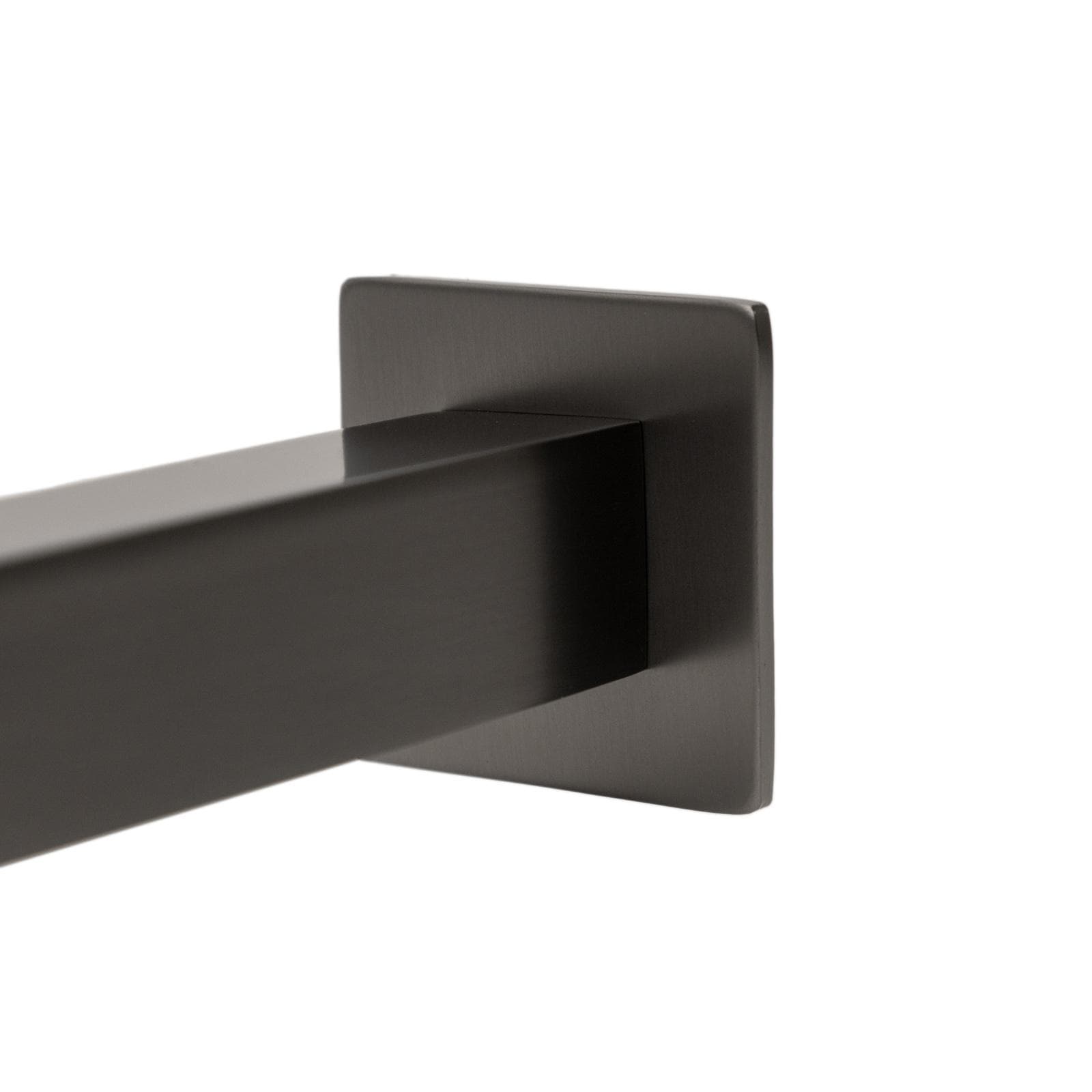 Set incasso doccia con braccio doccia 40 cm e soffione 30x30 cm nero spazzolato – Kyria