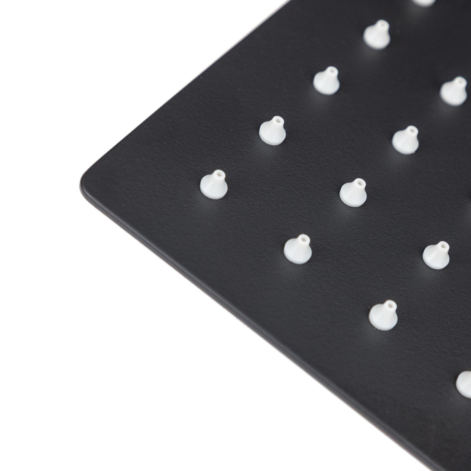 Set incasso doccia con deviatore con braccio a soffitto 20 cm e soffione 25x25 cm nero – Wing