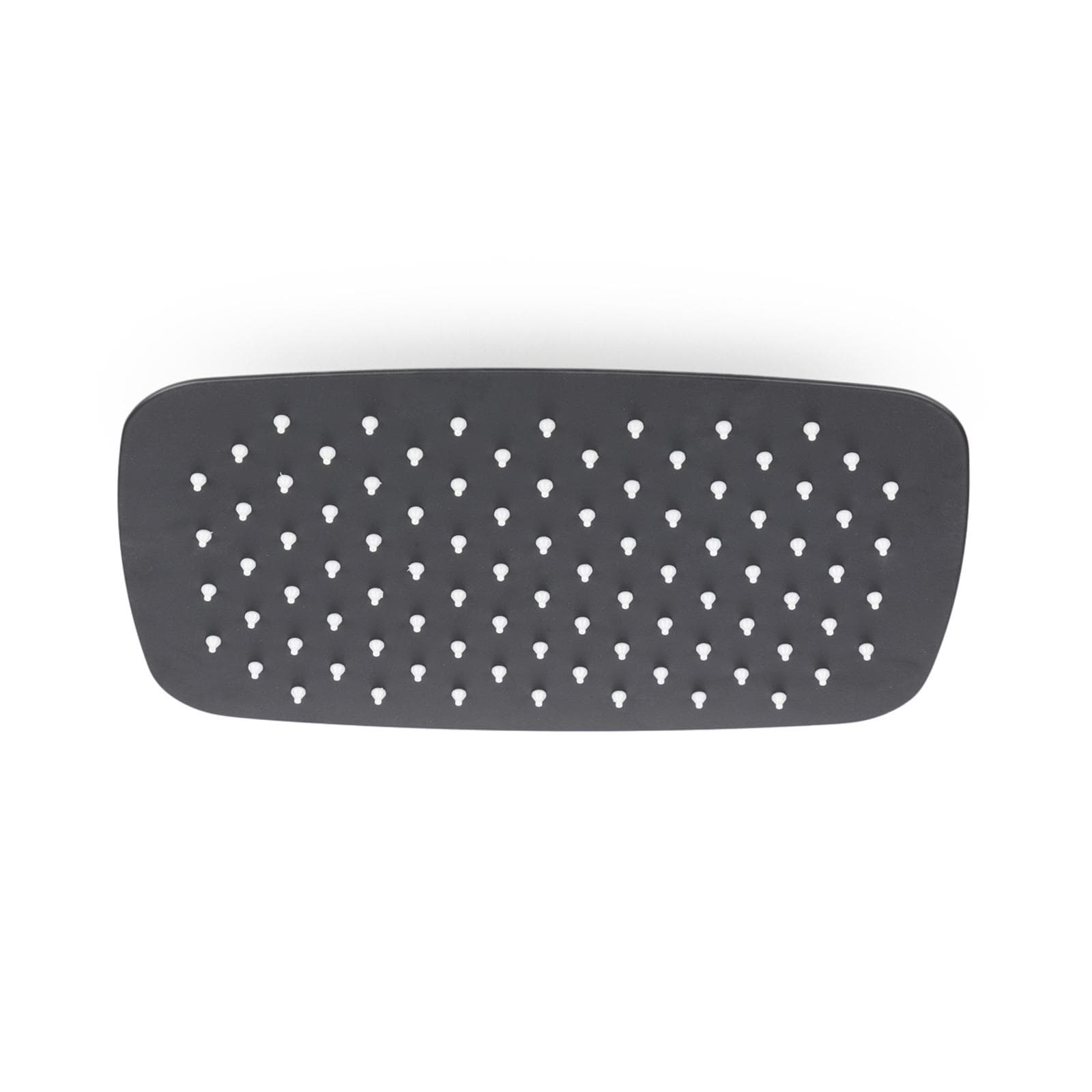 Set incasso doccia con deviatore con braccio a soffitto 20 cm e soffione 30x20 cm nero – Fusion