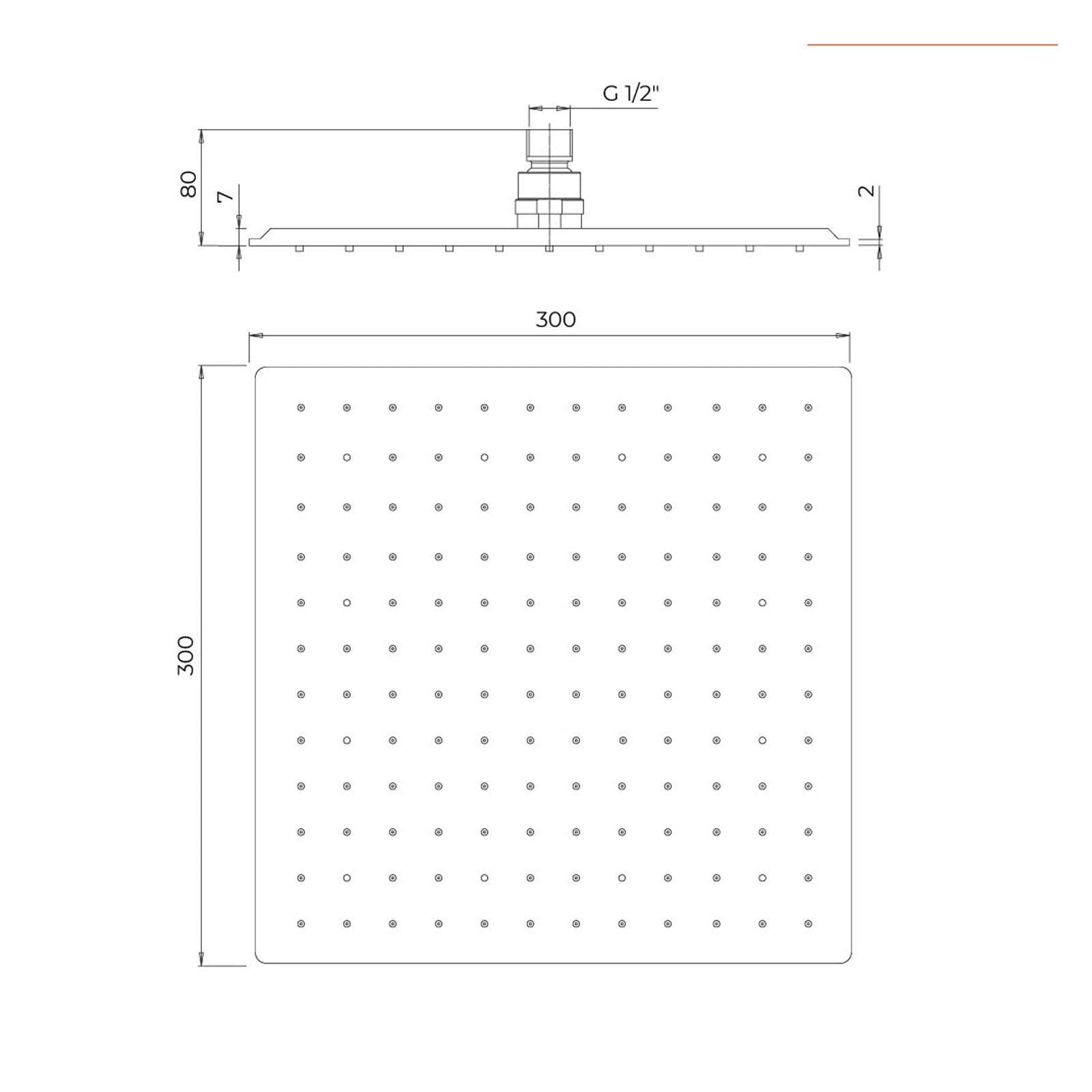 Set incasso doccia con deviatore con braccio doccia 40 cm e soffione 30x30 cm nero spazzolato – Fusion