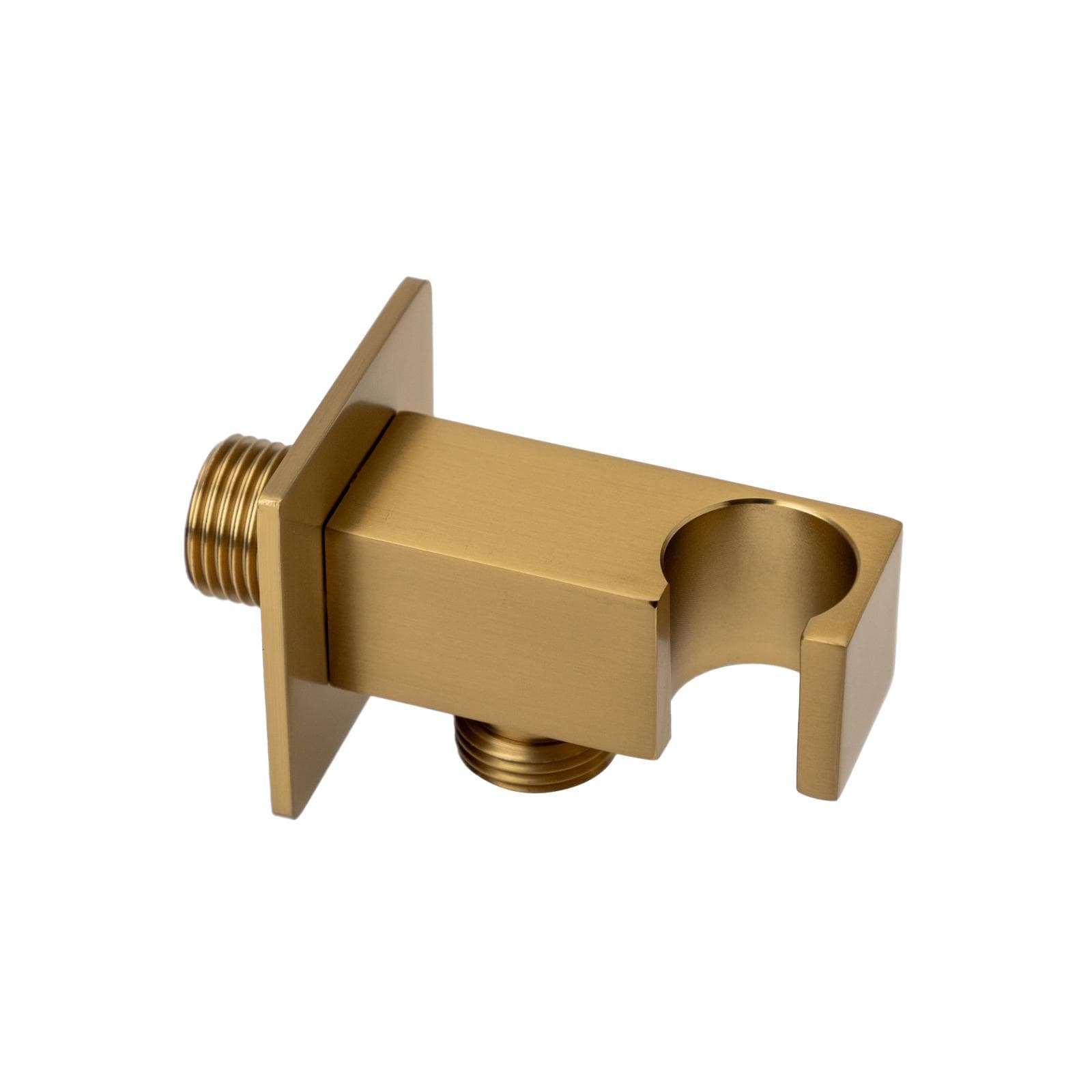 Set incasso doccia con deviatore con braccio doccia 40 cm e soffione 30x30 cm oro spazzolato – Fusion