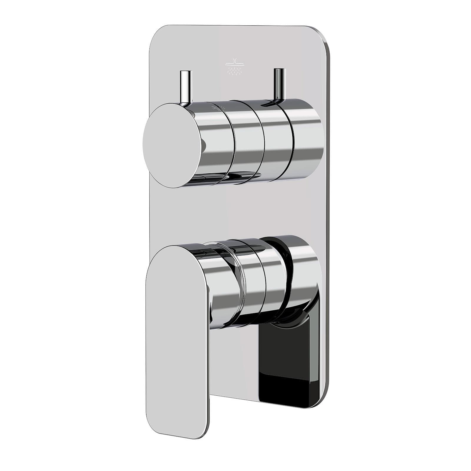 Set incasso doccia con deviatore con braccio doccia 40 cm e soffione 40x30 cm cromo – Fusion