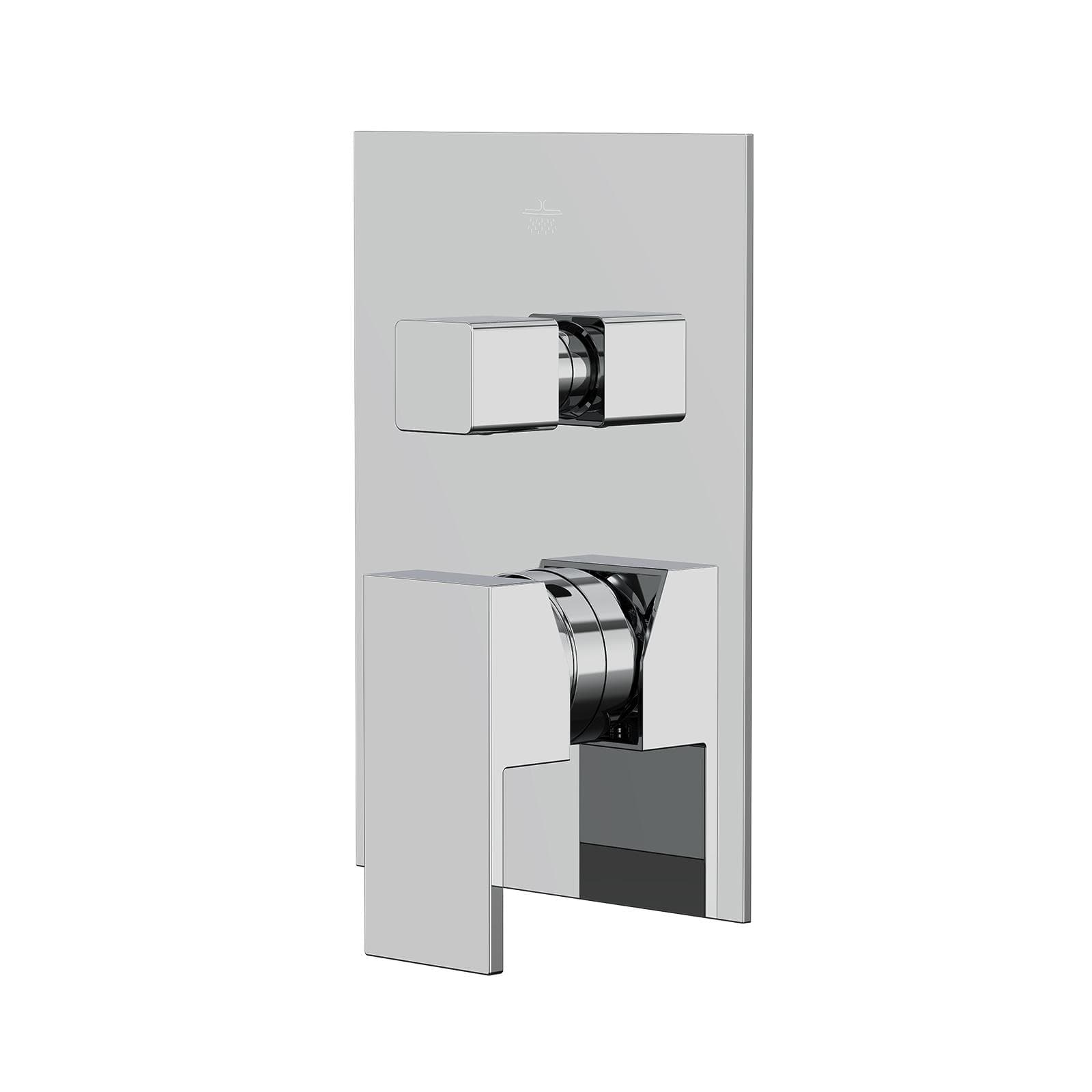 Set incasso doccia con deviatore con braccio doccia 40 cm e soffione 40x30 cm cromo – Kyria