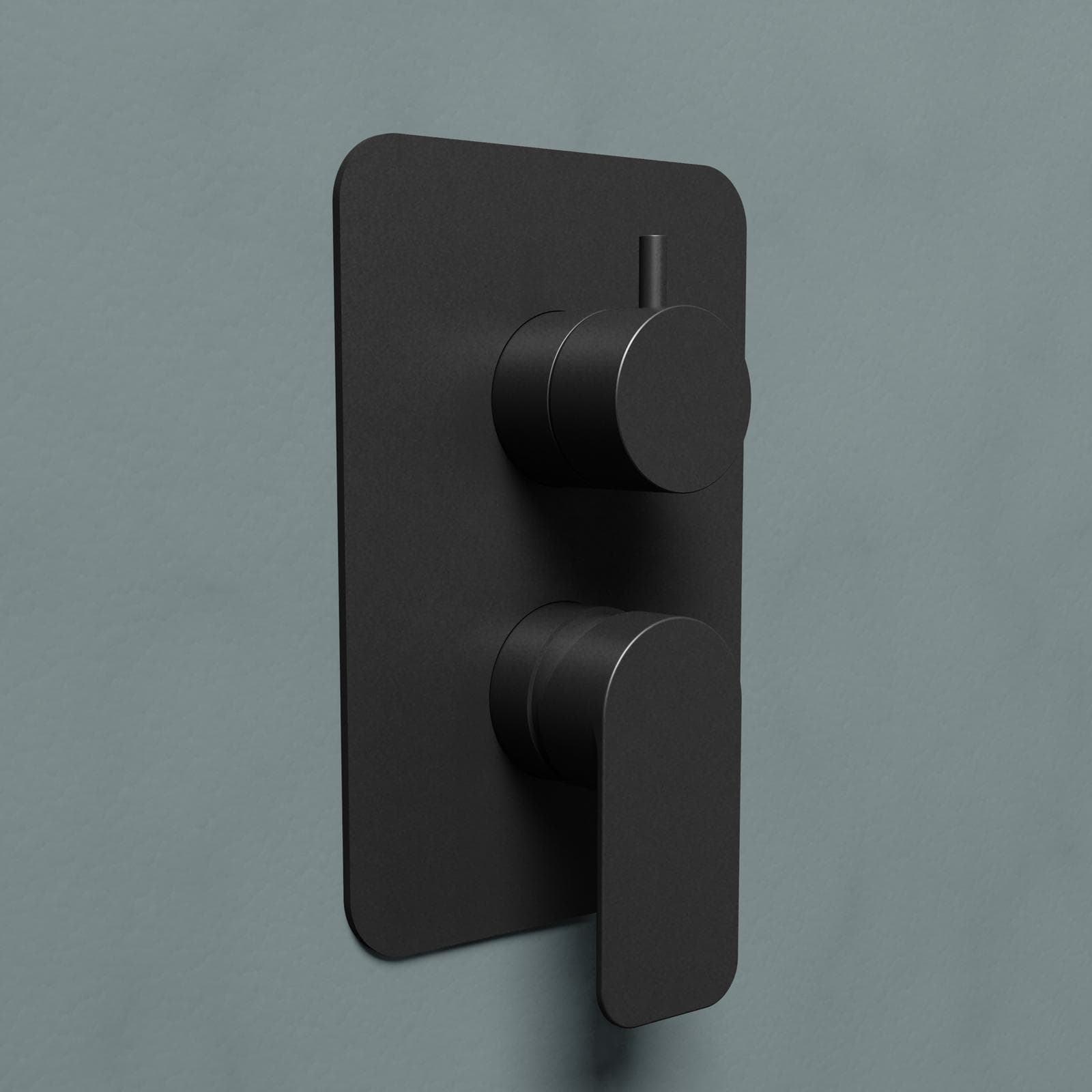 Set incasso doccia con deviatore con braccio doccia 40 cm e soffione 40x40 cm nero – Fusion