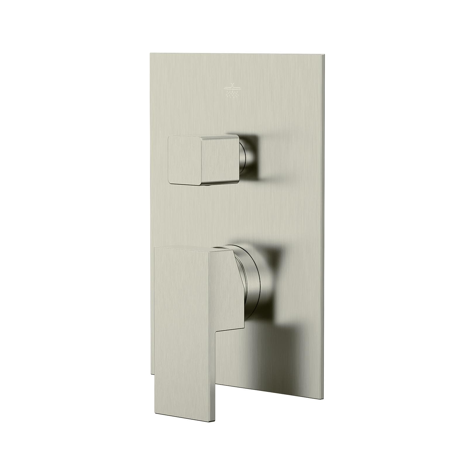 Set incasso doccia con deviatore con braccio doccia 40 cm e soffione 40x40 cm spazzolato – Kyria