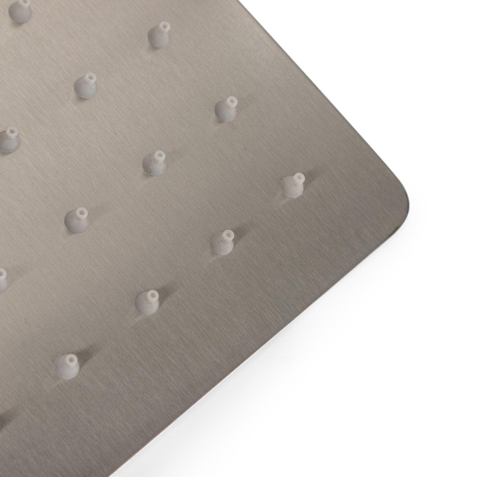 Set incasso doccia con deviatore con braccio doccia 40 cm e soffione 40x40 cm spazzolato – Kyria