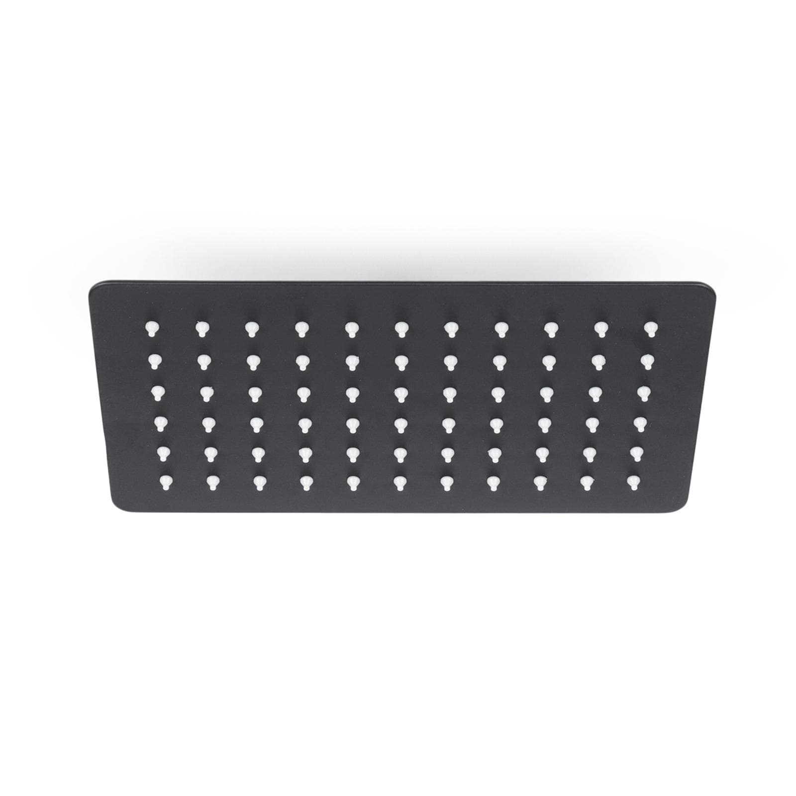 Set incasso doccia con deviatore e doccino con braccio doccia 35 cm e soffione 25x15 cm nero – Tiamat