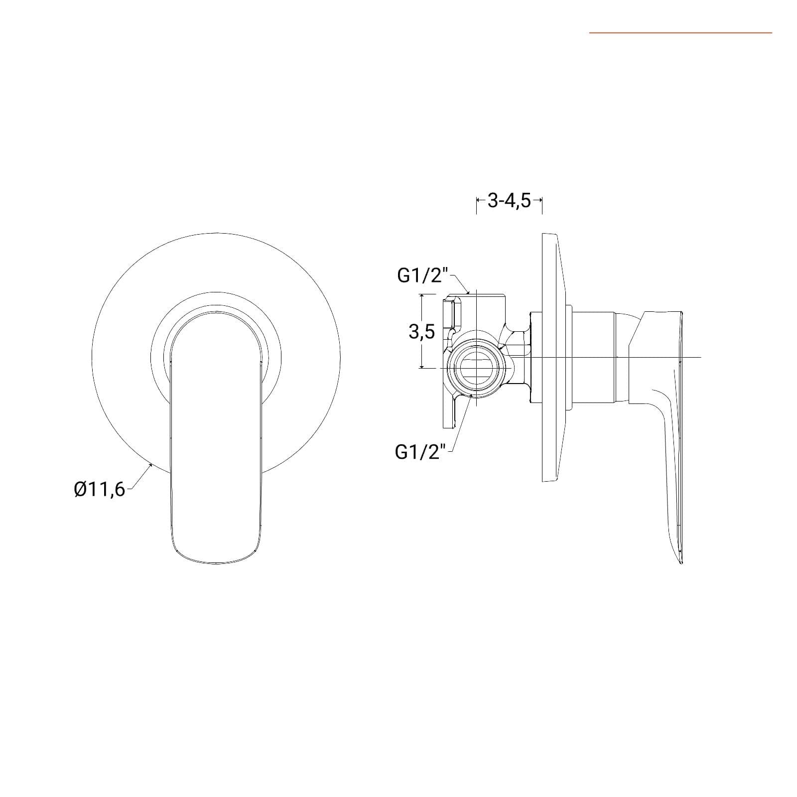 Set incasso doccia con saliscendi e doccino slim multigetto nero opaco - X9 di Jacuzzi Rubinetteria