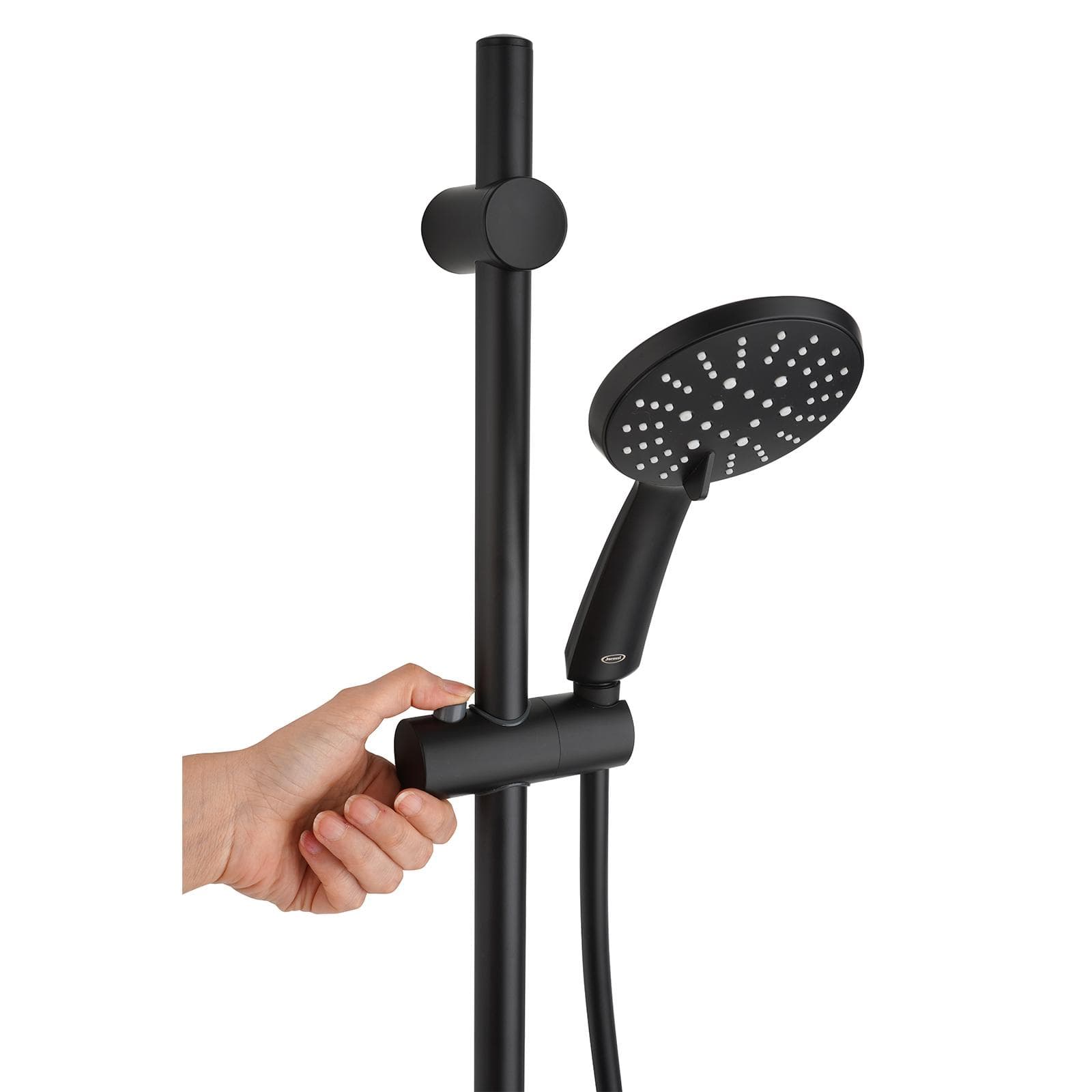Set incasso doccia con saliscendi e doccino slim multigetto nero opaco - X9 di Jacuzzi Rubinetteria