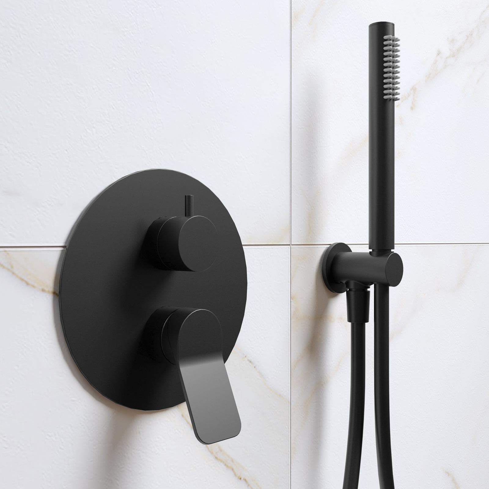 Set incasso doccia in ottone nero opaco - Nocta