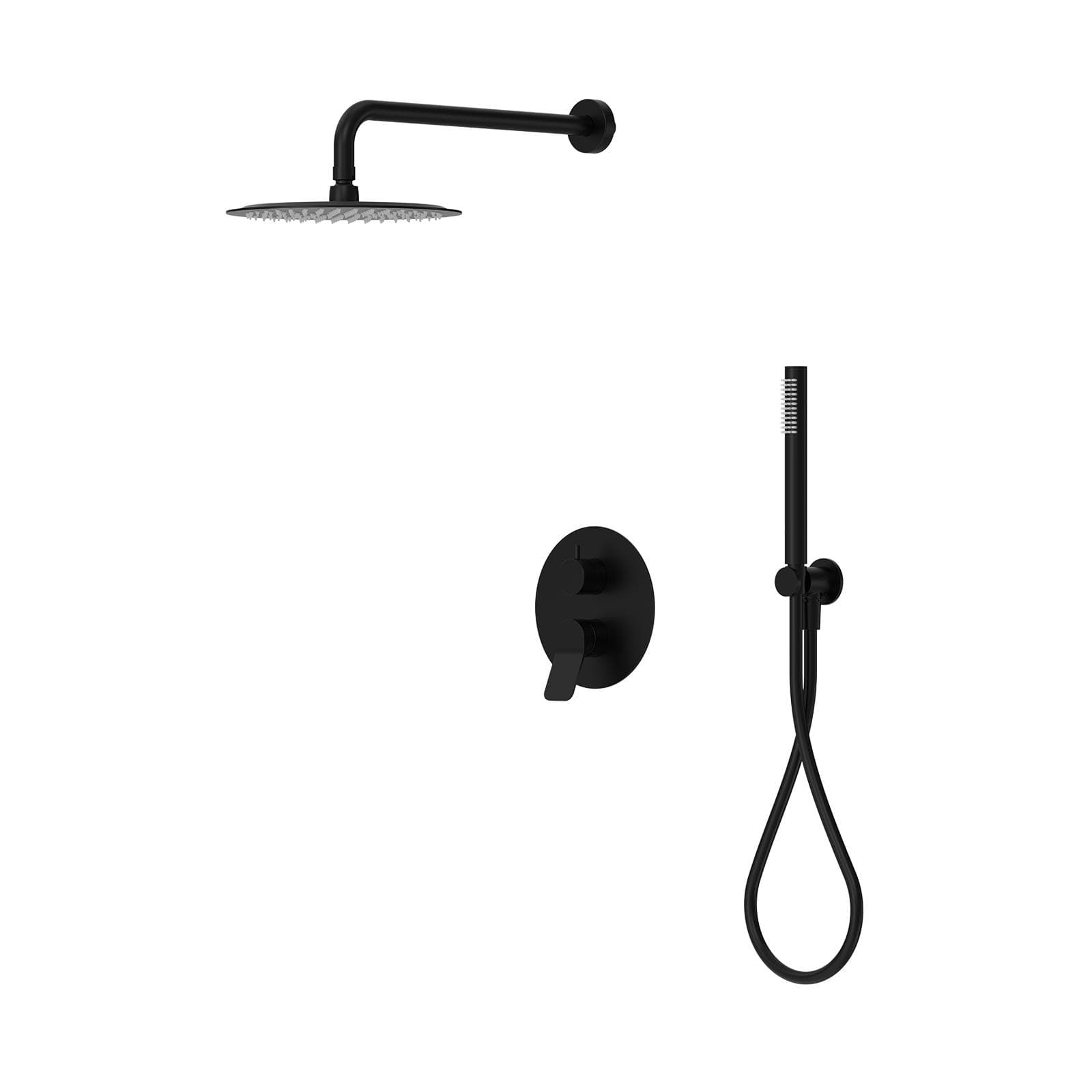 Set incasso doccia in ottone nero opaco - Nocta