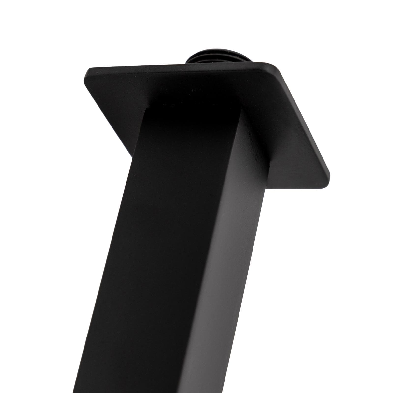 Set incasso doccia termostatico con deviatore con braccio a soffitto 20 cm e soffione 25x25 cm nero – Iota