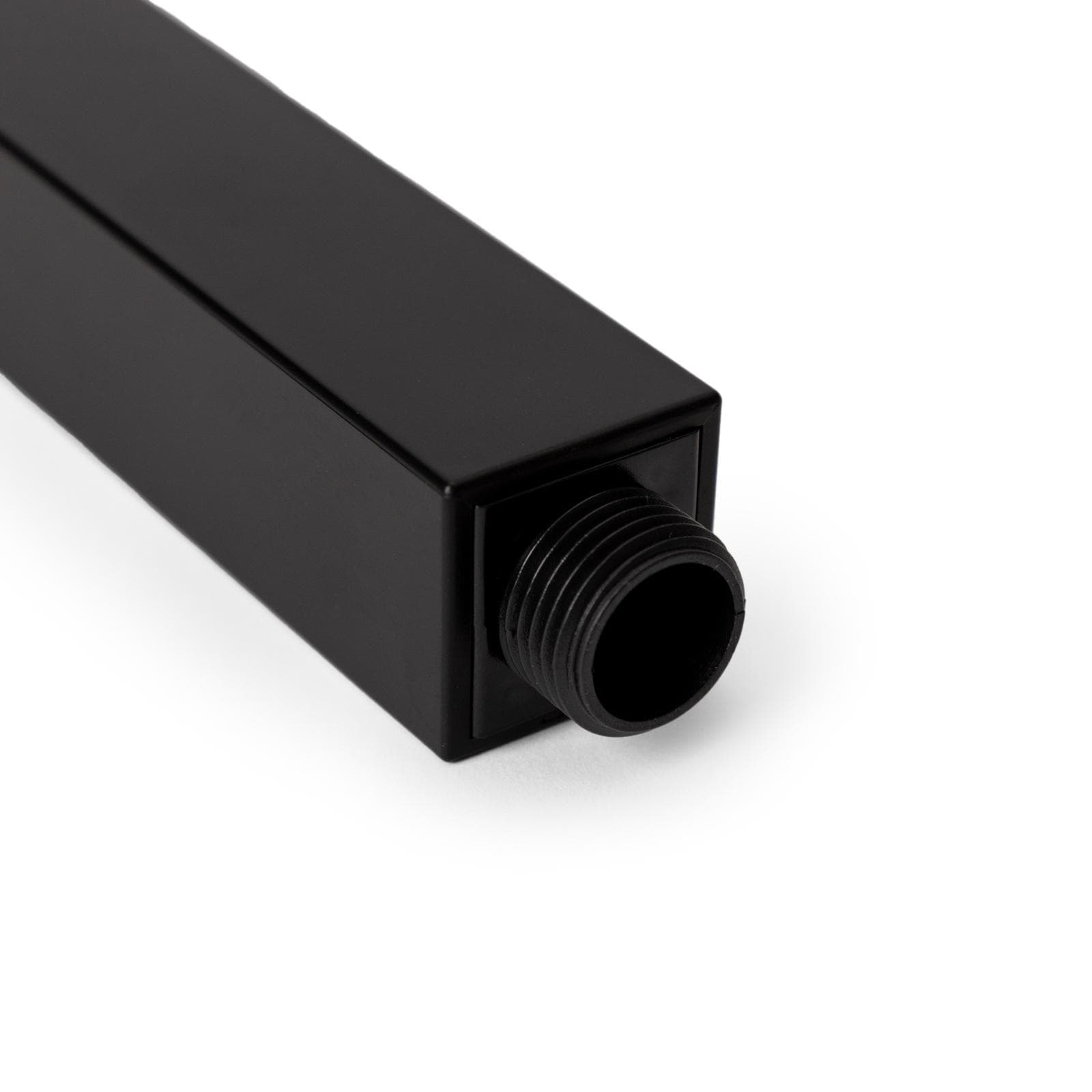 Set incasso doccia termostatico con deviatore con braccio a soffitto 20 cm e soffione 25x25 cm nero – Iota