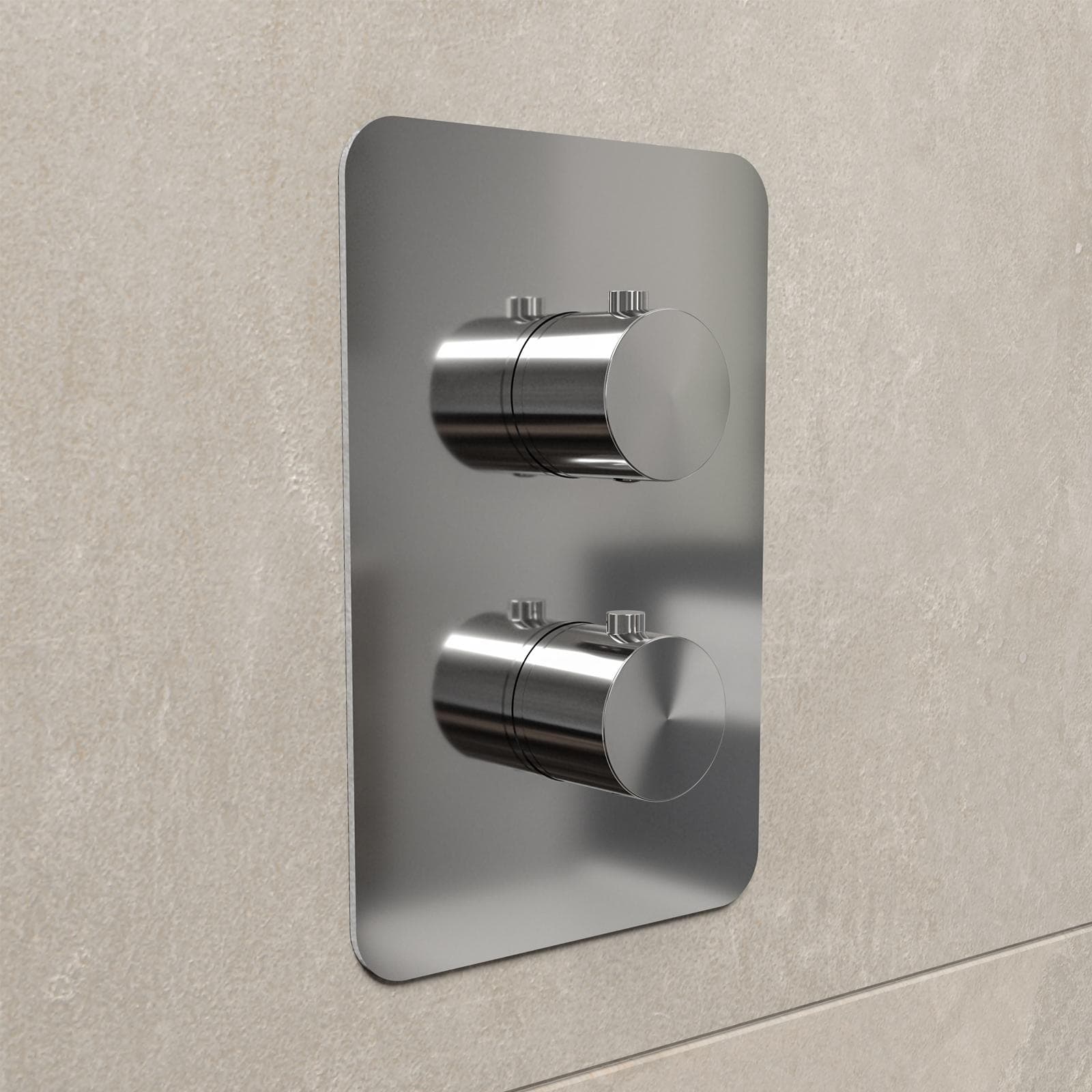 Set incasso doccia termostatico con deviatore con braccio a soffitto 20 cm e soffione 30x30 cm cromo – Iota