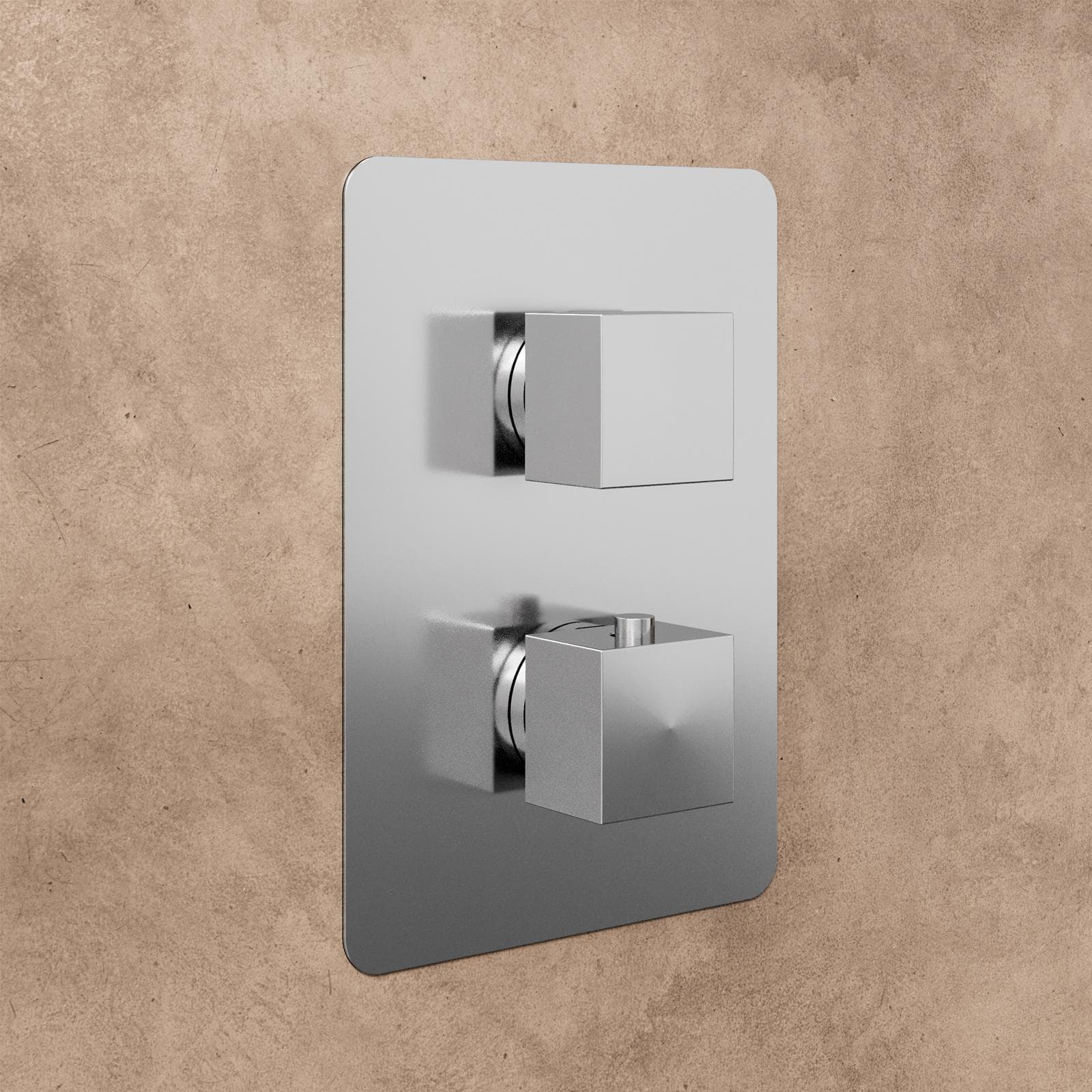 Set incasso doccia termostatico con deviatore con braccio a soffitto 20 cm e soffione 40x30 cm cromo – Wing