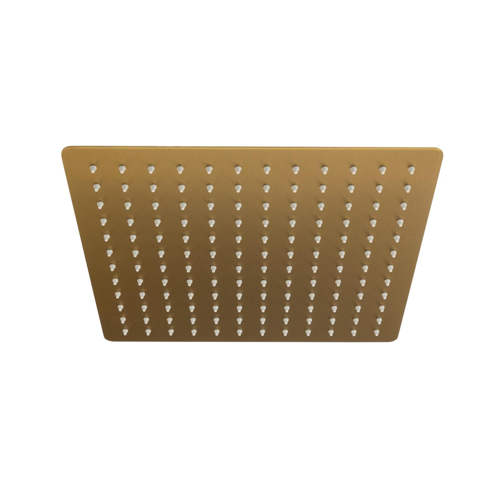 Set incasso doccia termostatico con deviatore con braccio doccia 40 cm e soffione 30x30 cm oro spazzolato – Fusion
