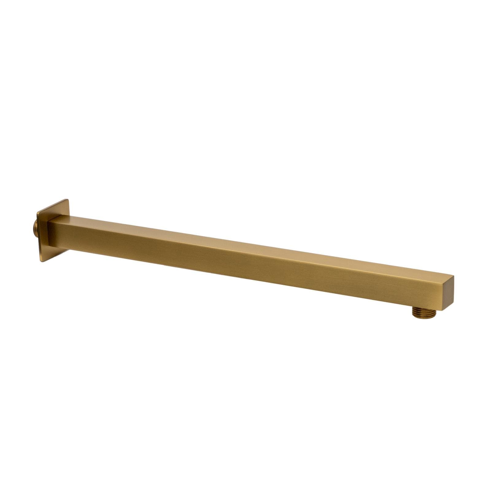Set incasso doccia termostatico con deviatore con braccio doccia 40 cm e soffione 30x30 cm oro spazzolato – Fusion