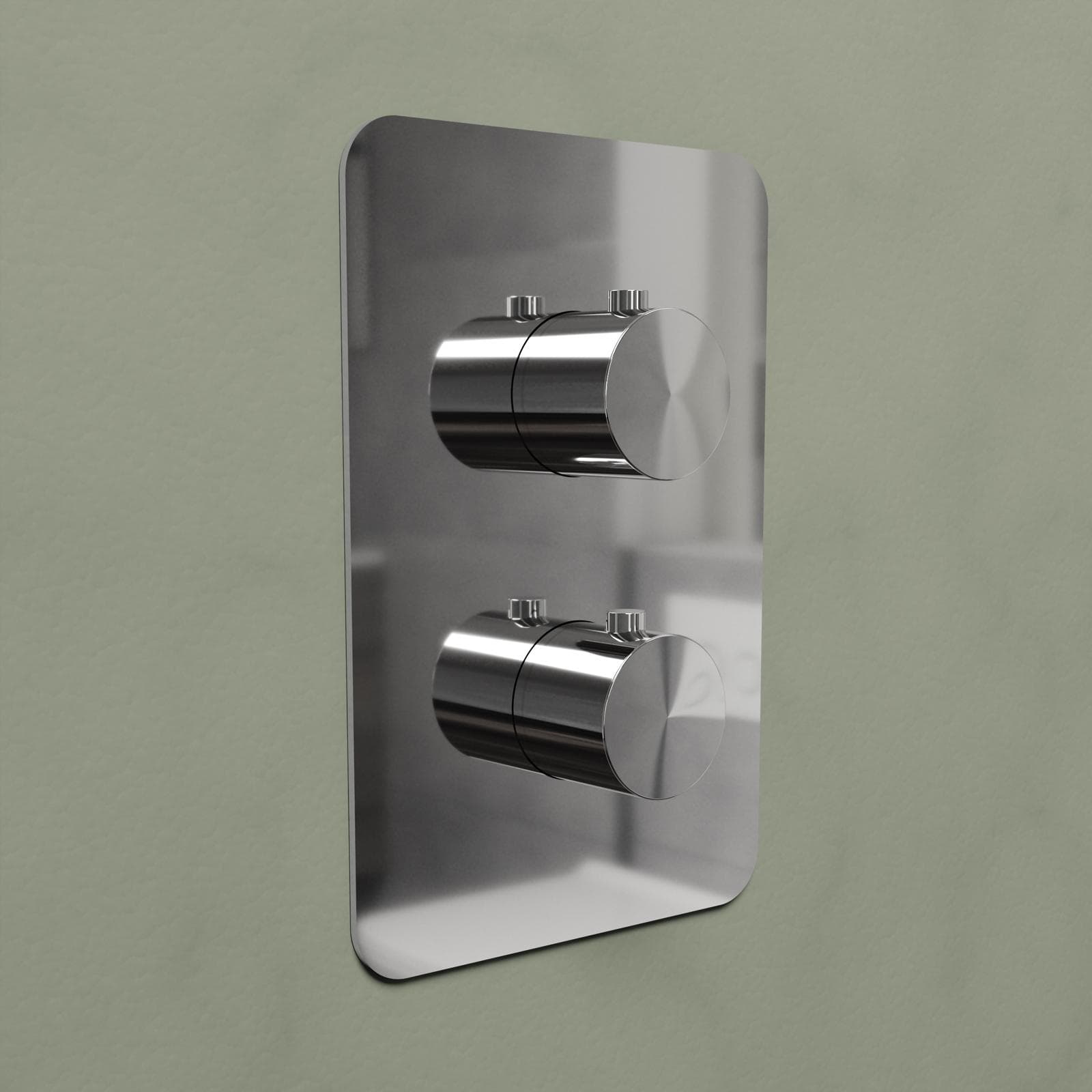Set incasso doccia termostatico con deviatore con braccio doccia 40 cm e soffione 40x40 cm cromo – Fusion