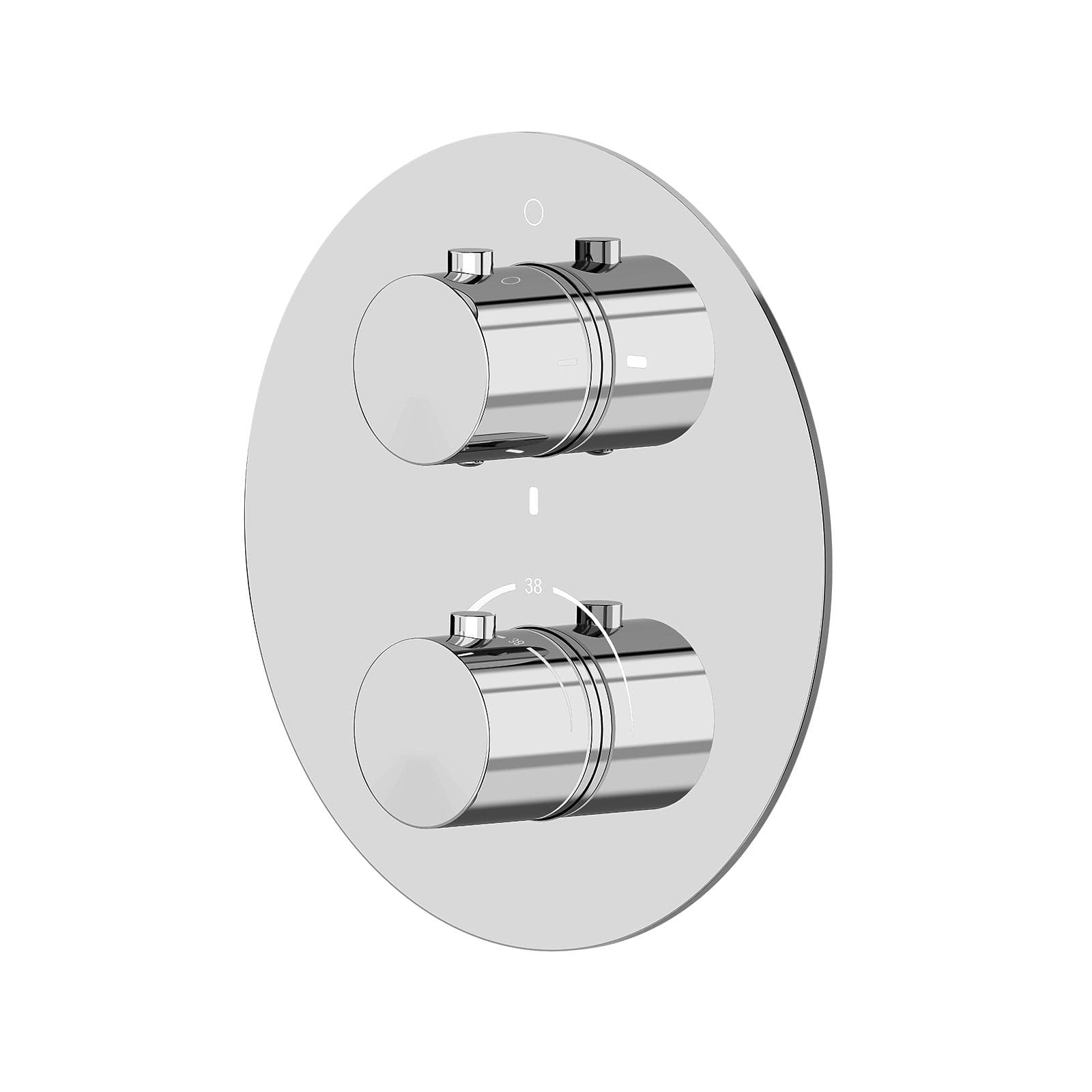 Set incasso doccia termostatico con deviatore e doccino con braccio doccia 22 cm e soffione 40 cm cromo – Fluid