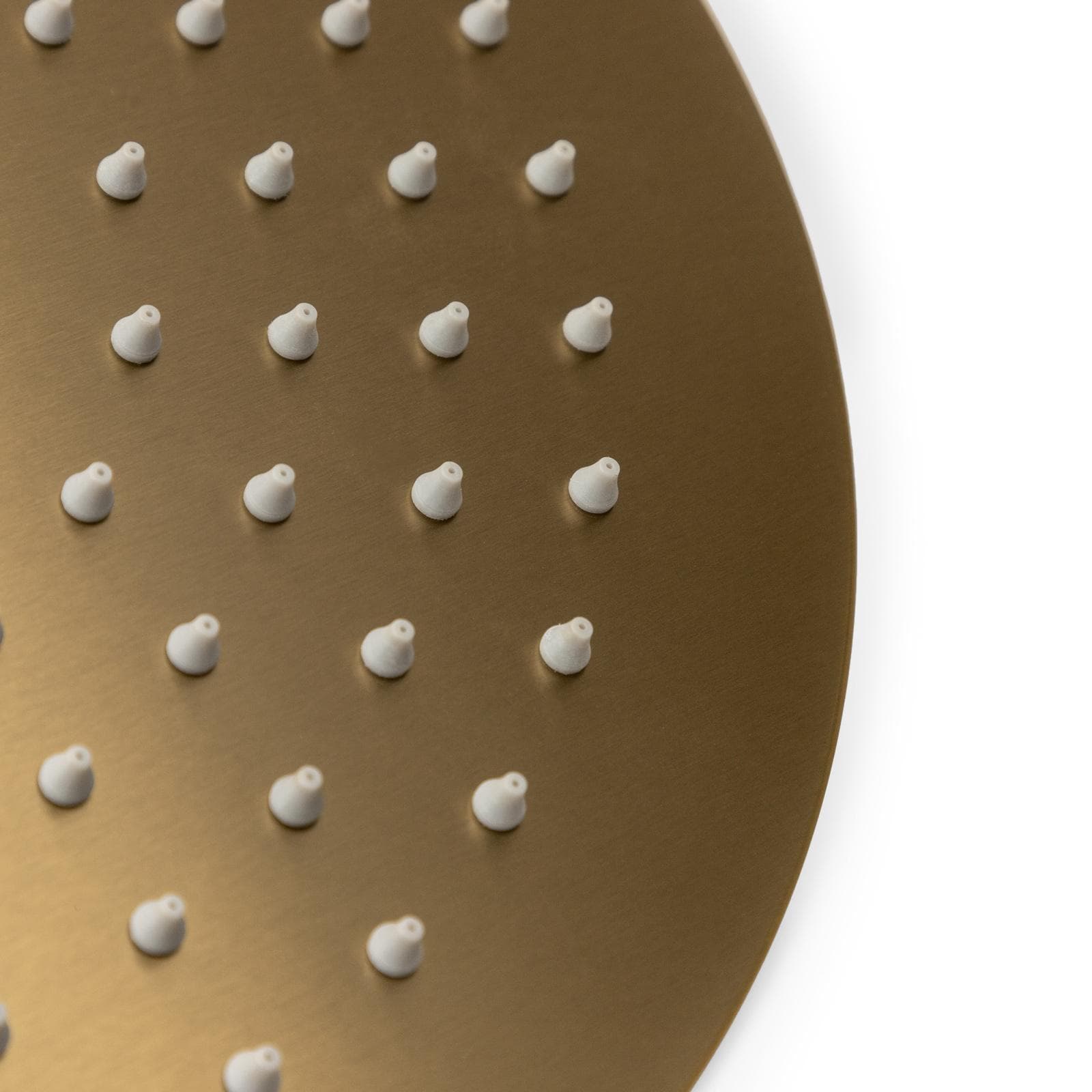 Set incasso doccia termostatico con deviatore e doccino con braccio doccia 35 cm e soffione 30 cm oro spazzolato – Fluid