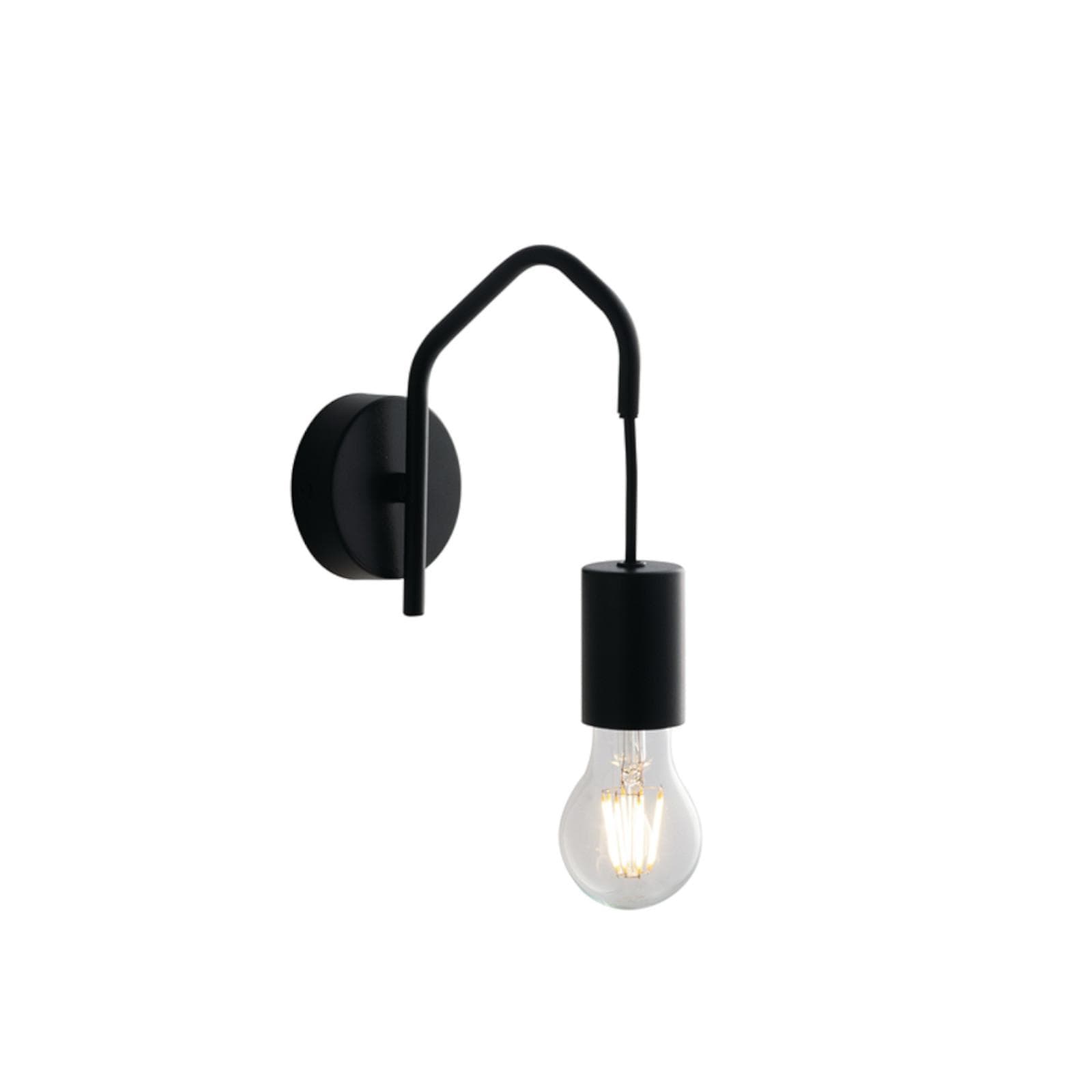 Set lampada a sospensione e 2 applique con 4 deviatori inclusi in metallo nero