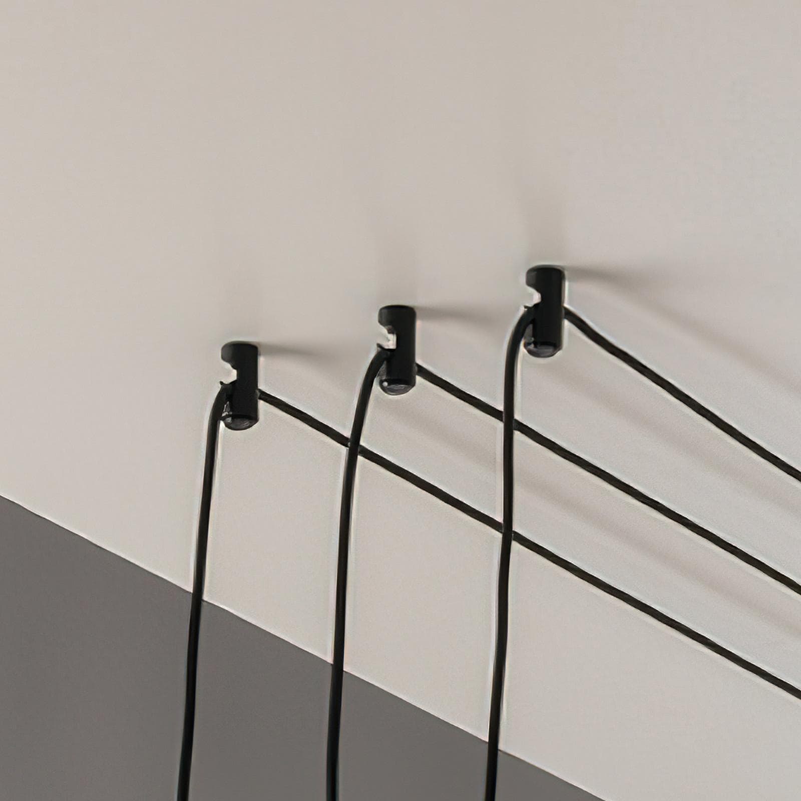 Set lampada a sospensione e 2 applique con 4 deviatori inclusi in metallo nero