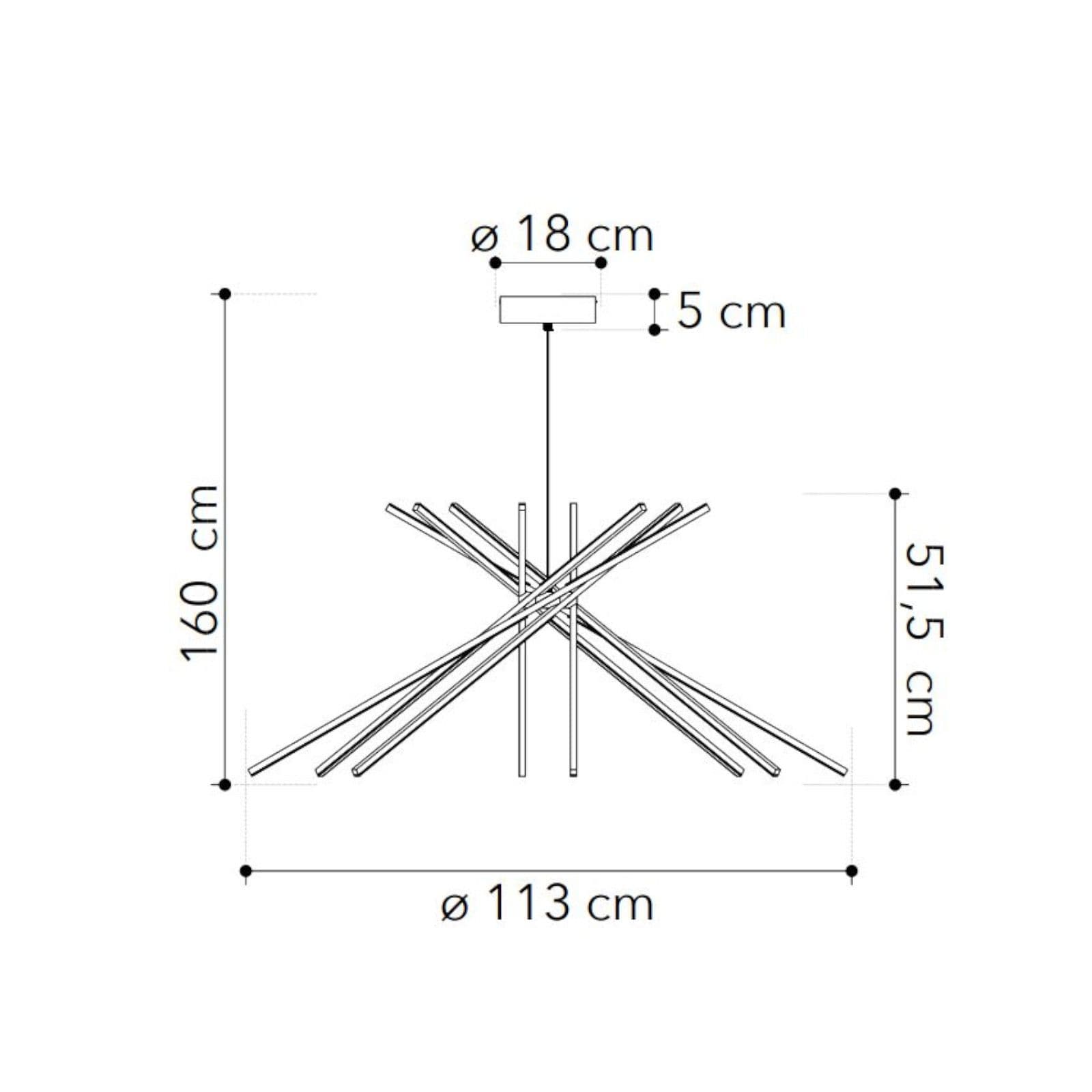 Set lampada da soffitto 160 cm e 2 applique a luce calda in alluminio bianco goffrato