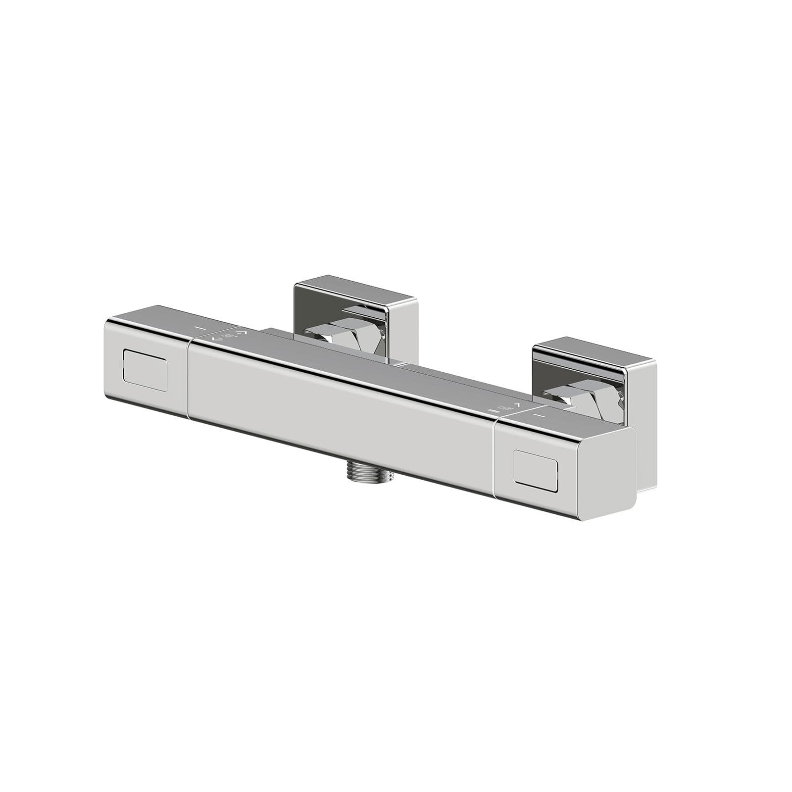 Set miscelatore lavabo a muro canna 20 e bidet con esterno doccia termostatico cromo – Fusion