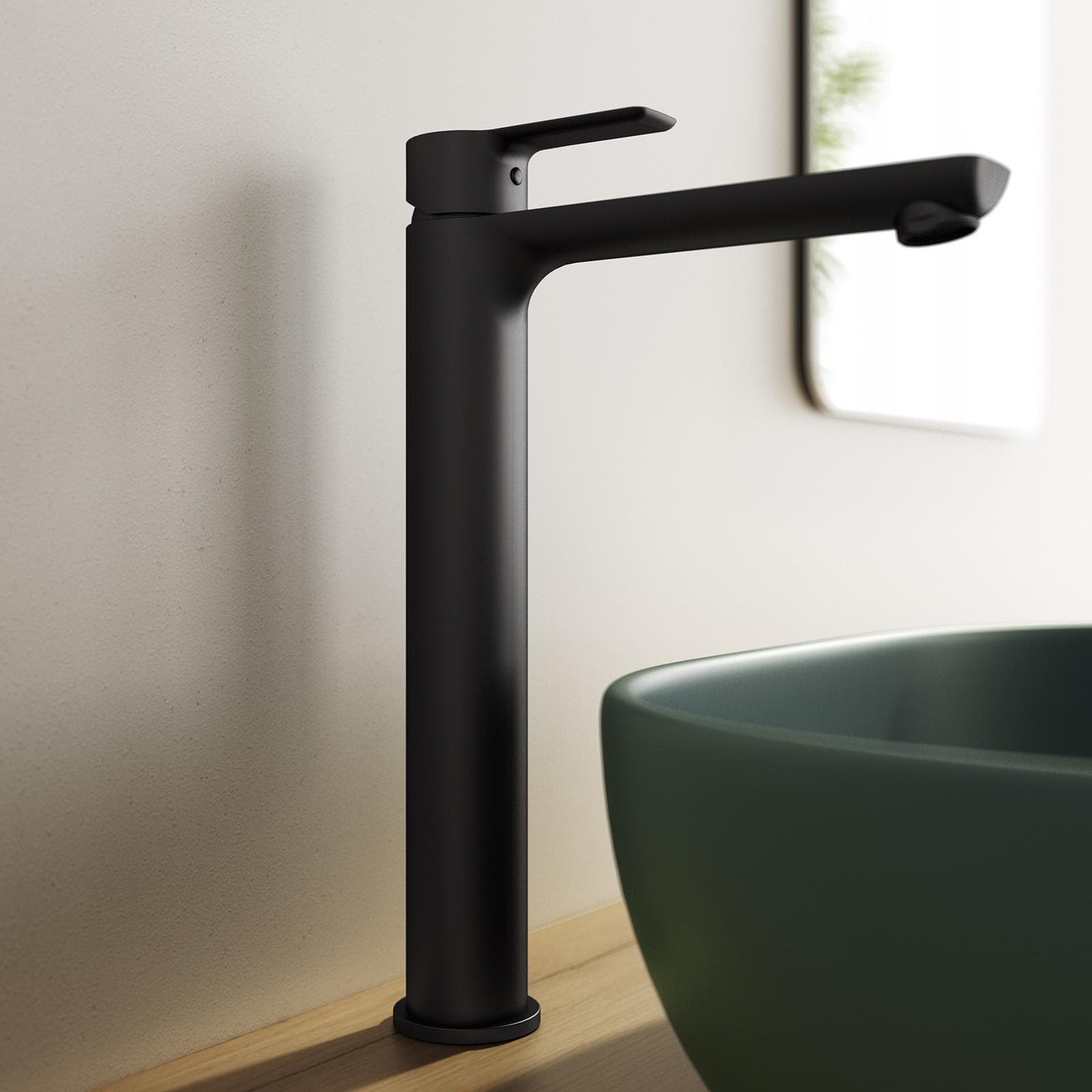 Set miscelatore lavabo alto e bidet con incasso doccia con deviatore nero – Key