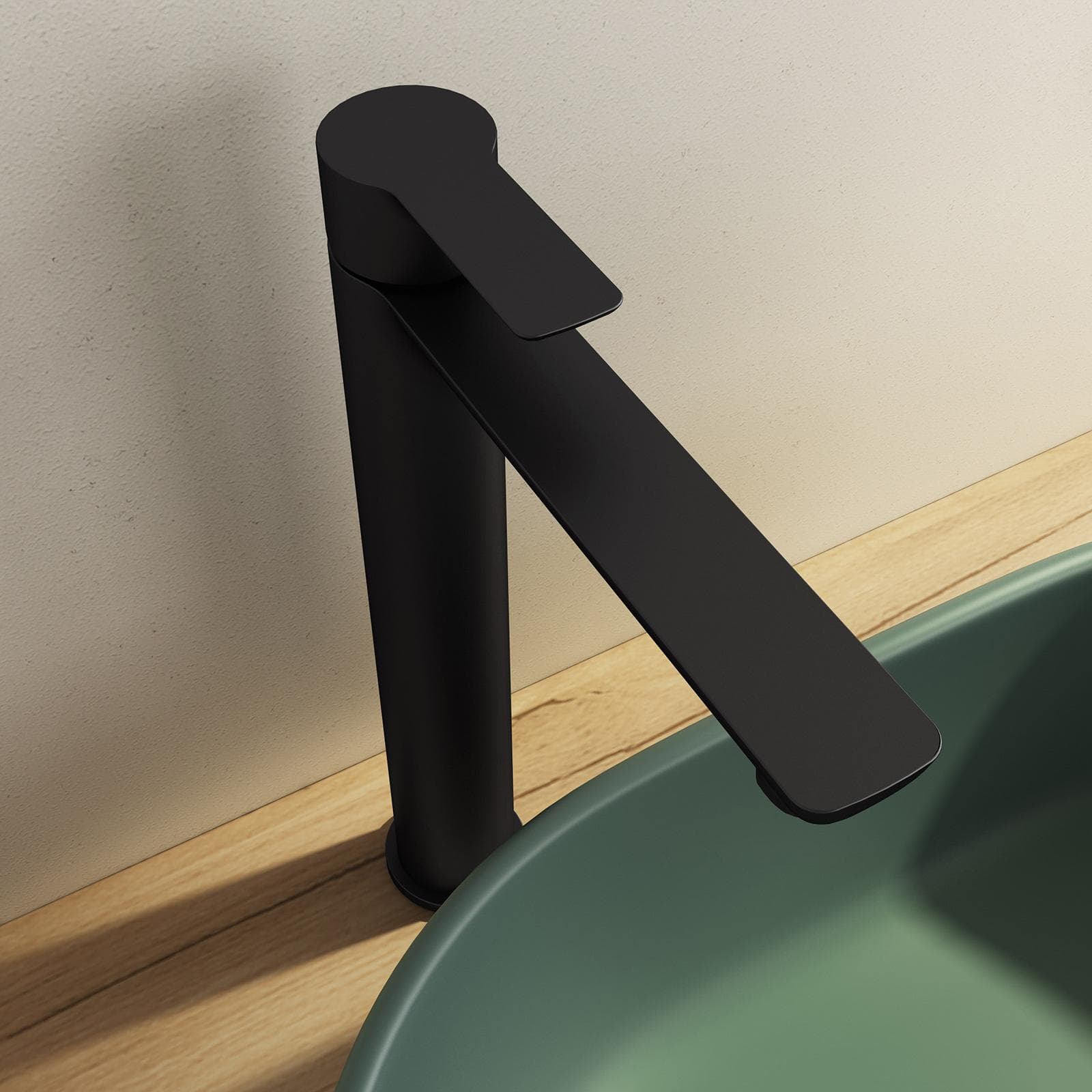 Set miscelatore lavabo alto e bidet con incasso doccia con deviatore nero – Key