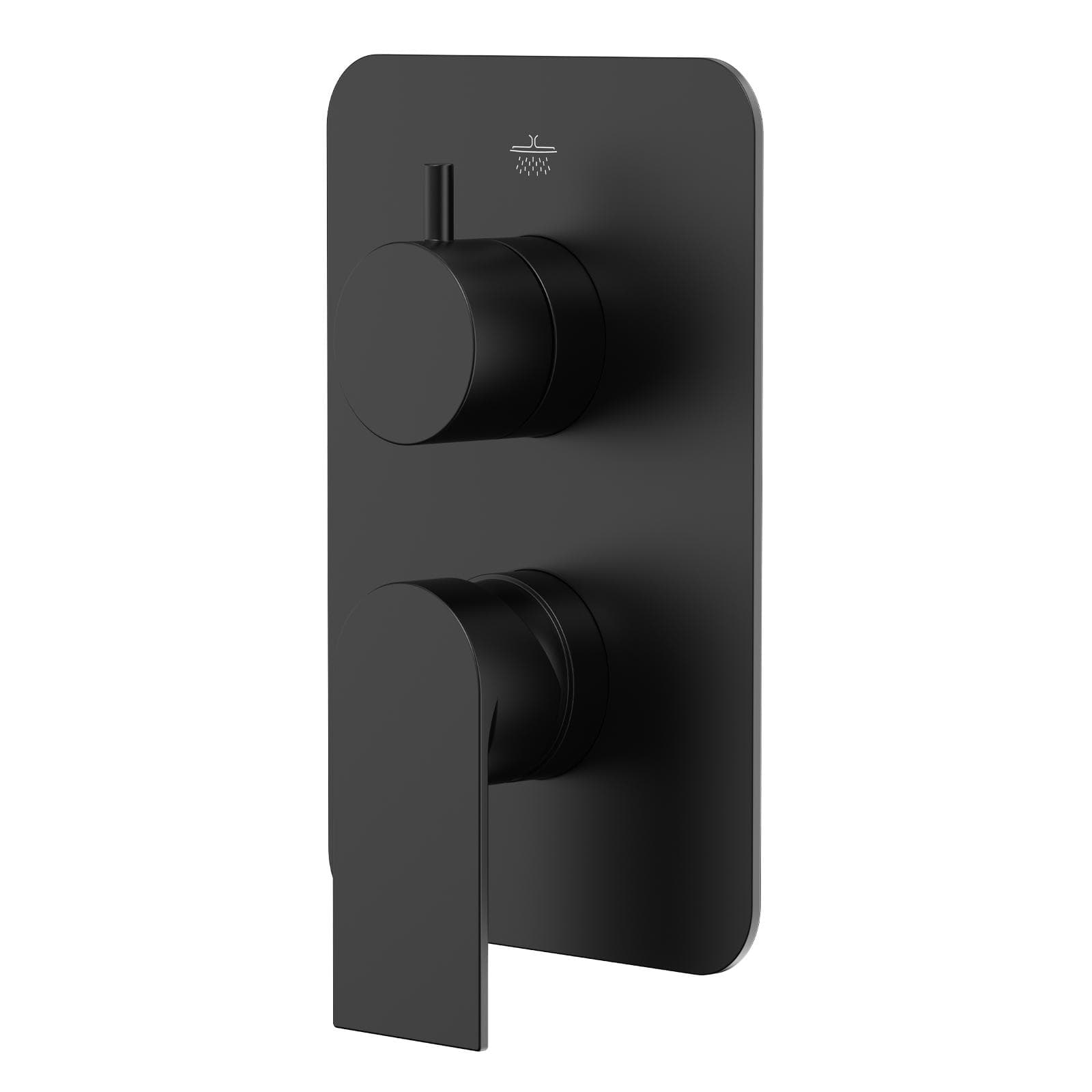 Set miscelatore lavabo alto e bidet con incasso doccia con deviatore nero – Iota