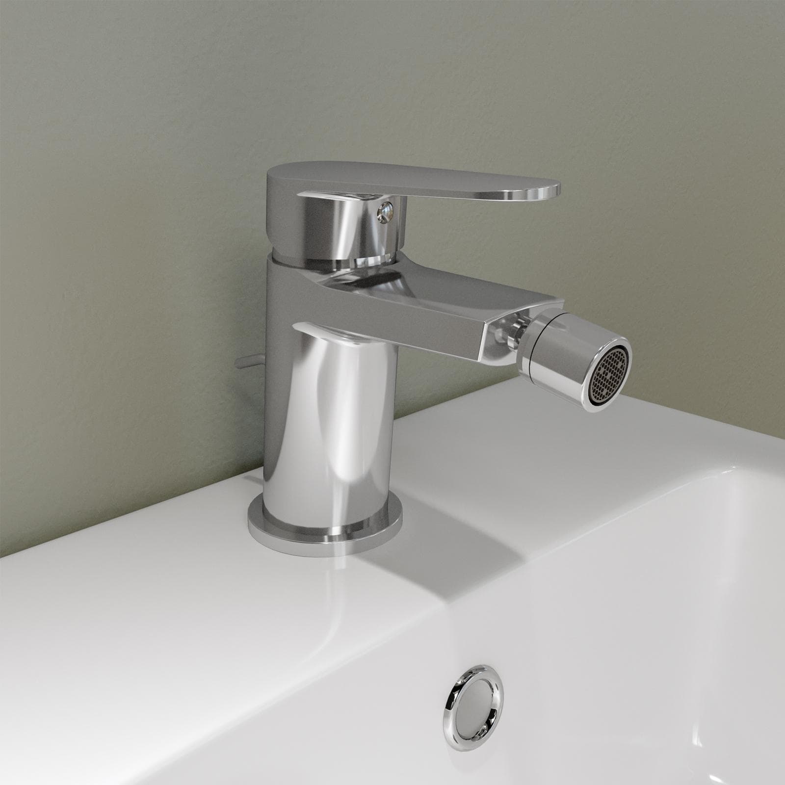 Set miscelatore lavabo alto e bidet con scarico con incasso doccia con deviatore cromo – Lir