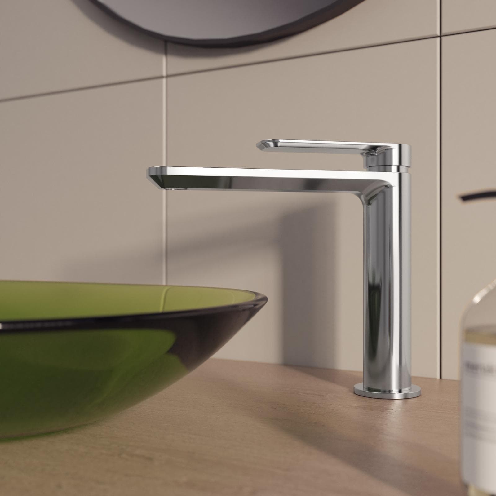 Set miscelatore lavabo bocca lunga e bidet cromo – Fusion