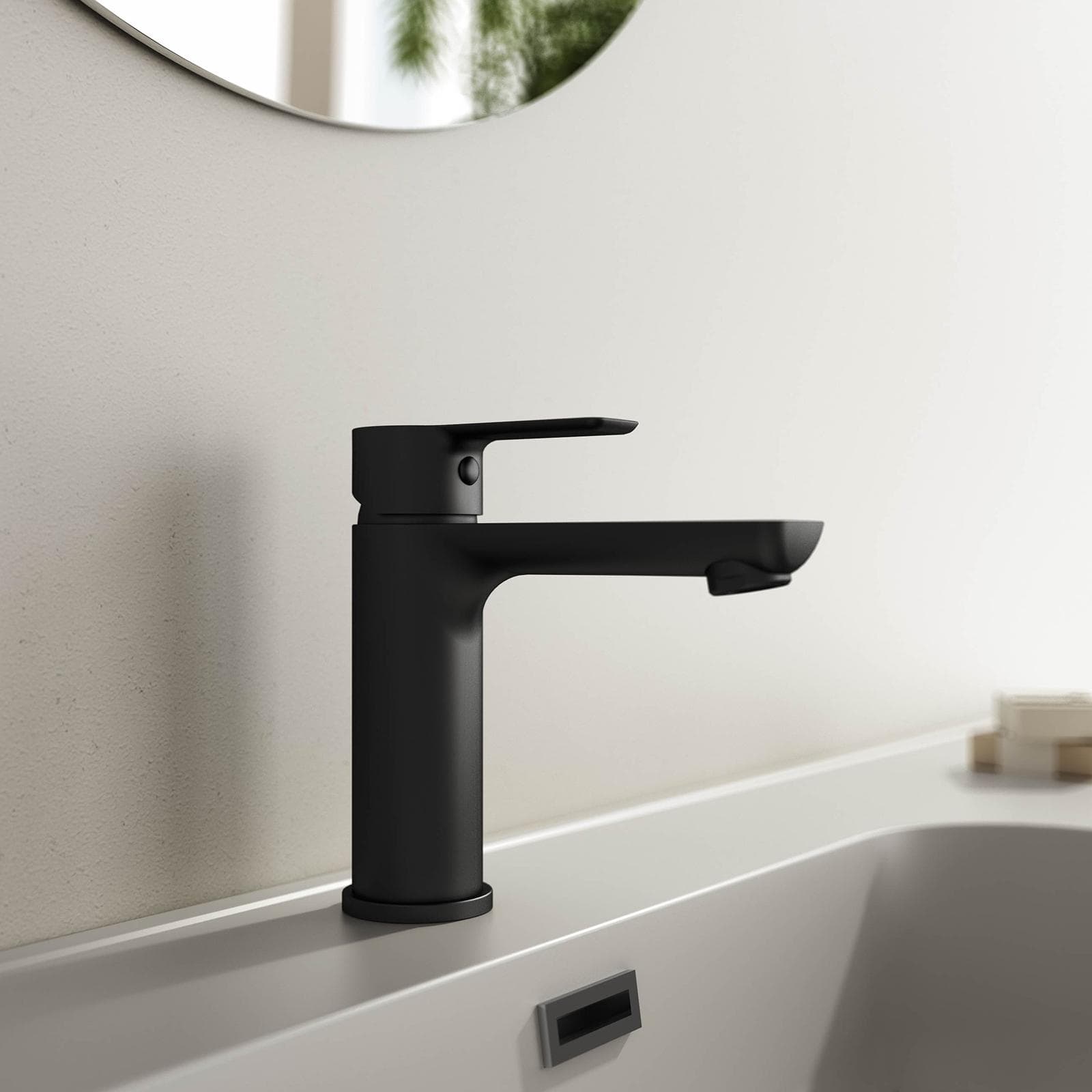 Set miscelatore lavabo e bidet con incasso doccia con deviatore nero – Key