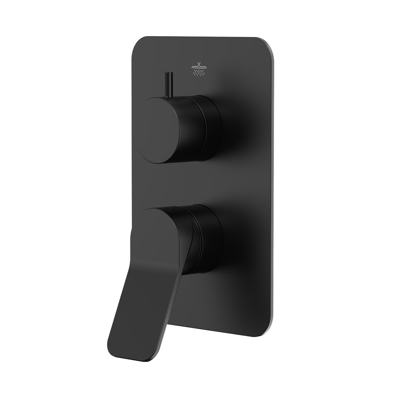 Set miscelatore lavabo e bidet con incasso doccia con deviatore nero – Wing