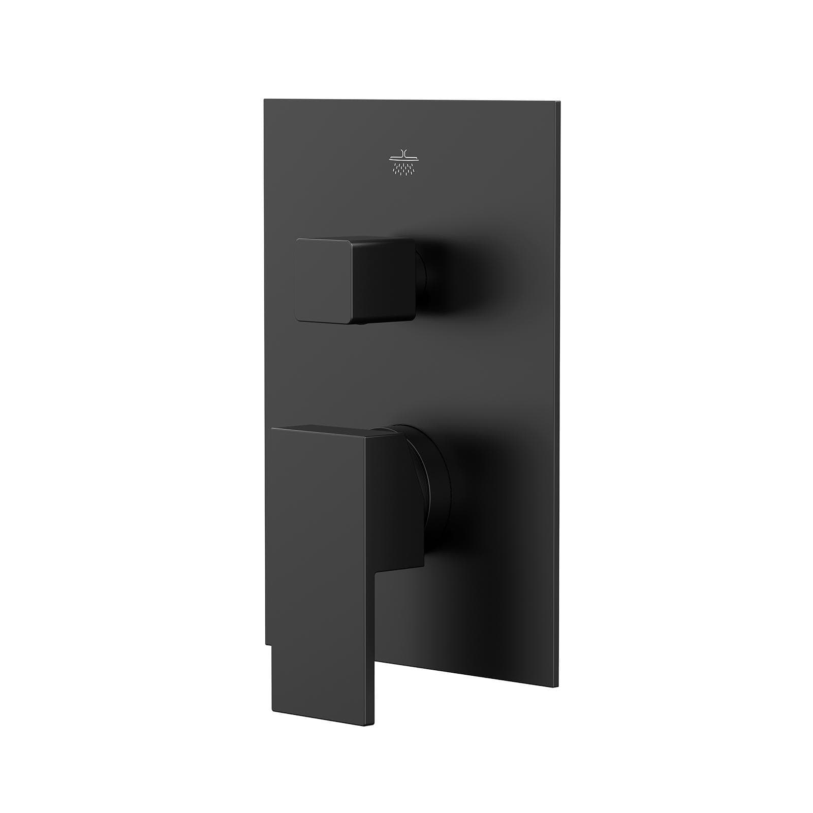 Set miscelatore lavabo e bidet con incasso doccia con deviatore nero – Kyria