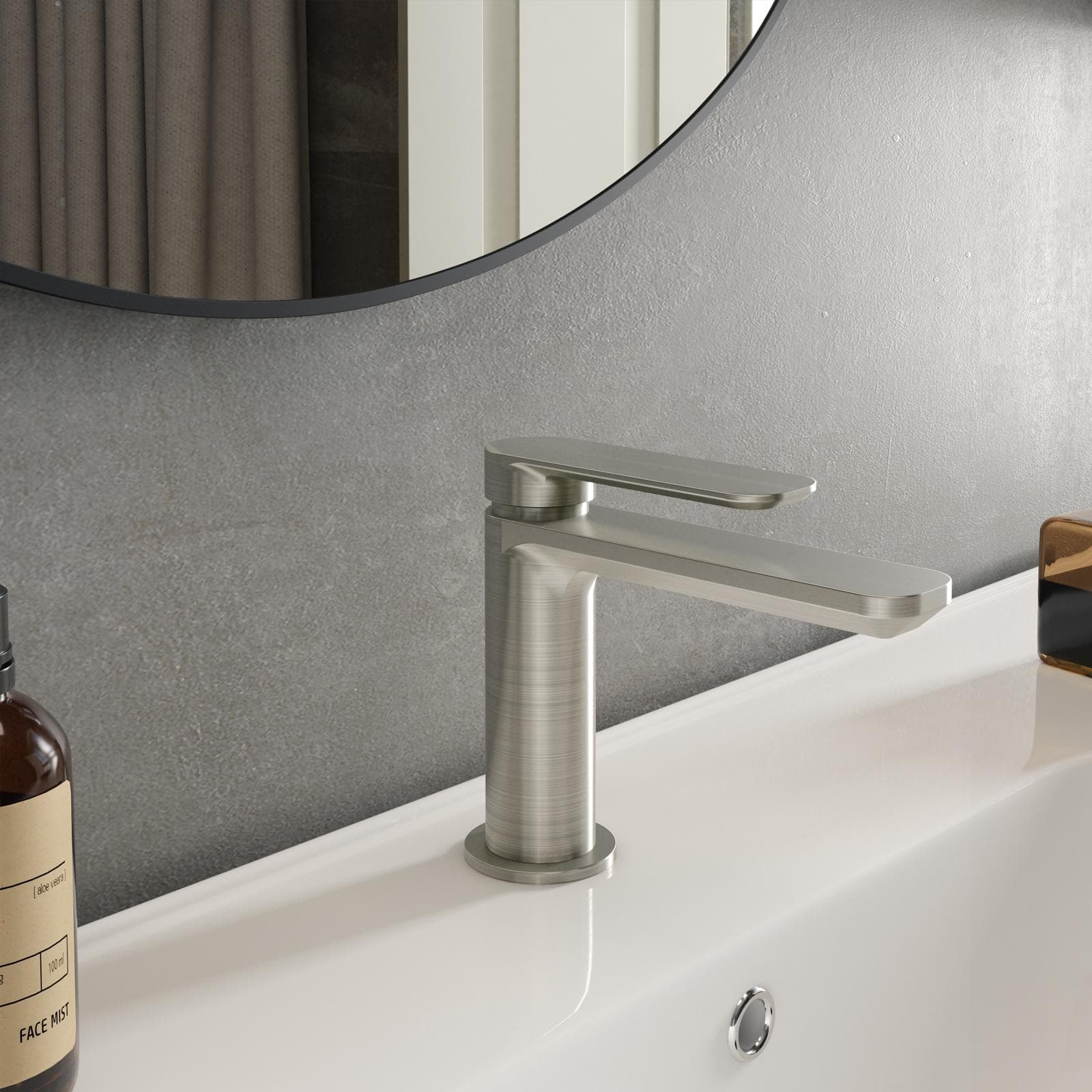Set miscelatore lavabo e bidet con incasso doccia con deviatore spazzolato – Fusion