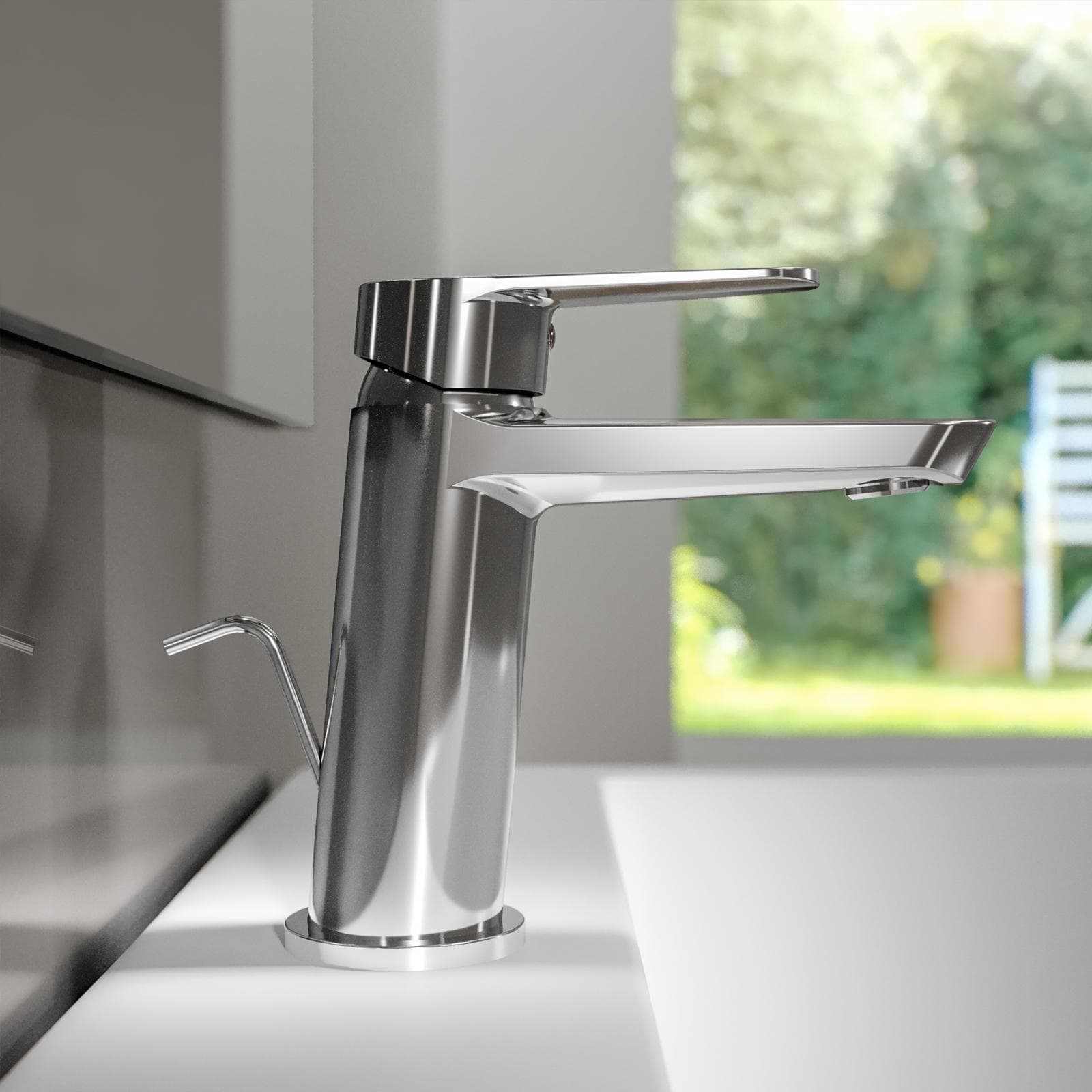 Set miscelatore lavabo e bidet con scarico con incasso doccia con deviatore cromo – Lir