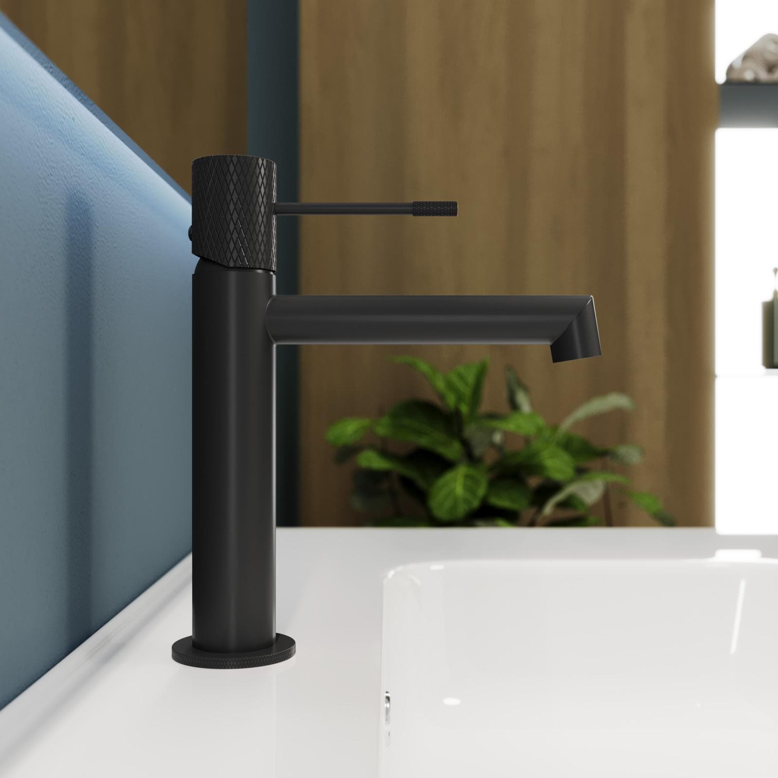 Set lavabo e bidet in ottone nero opaco - Crystal