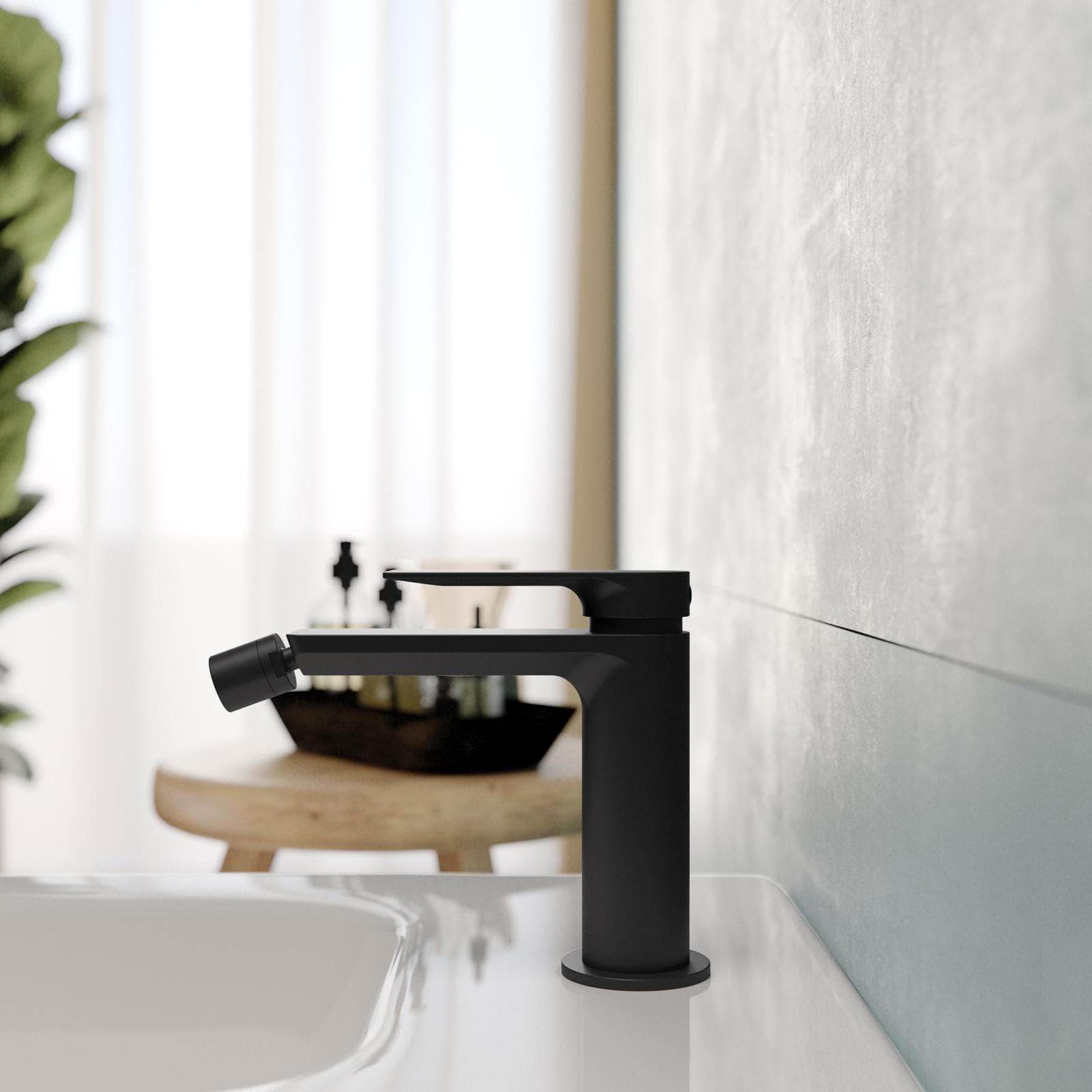 Set miscelatore lavabo e bidet nero – Iota