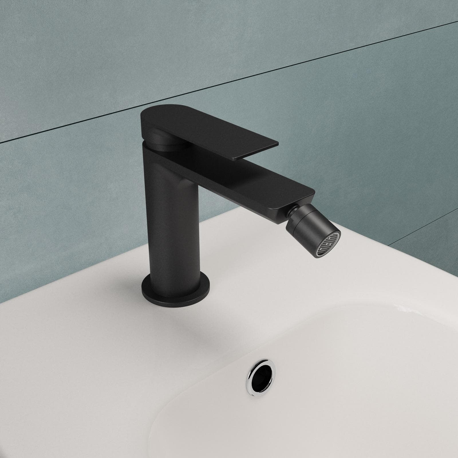 Set miscelatore lavabo e bidet nero – Iota