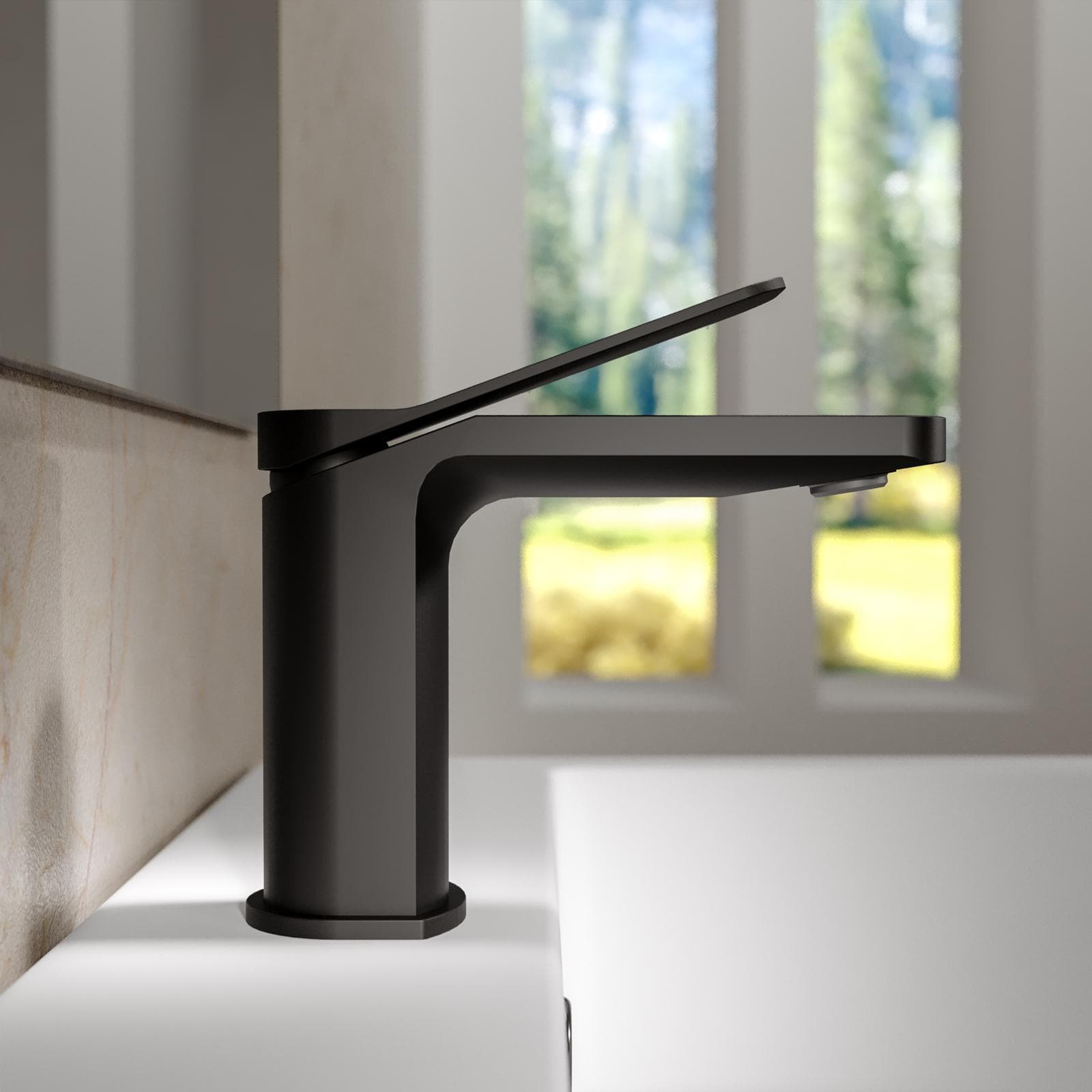 Set miscelatore lavabo e bidet nero – Wing