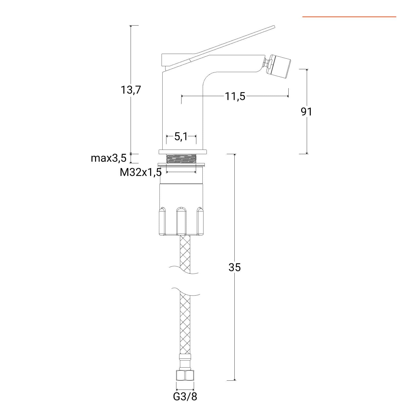 Set miscelatore lavabo e bidet nero – Wing