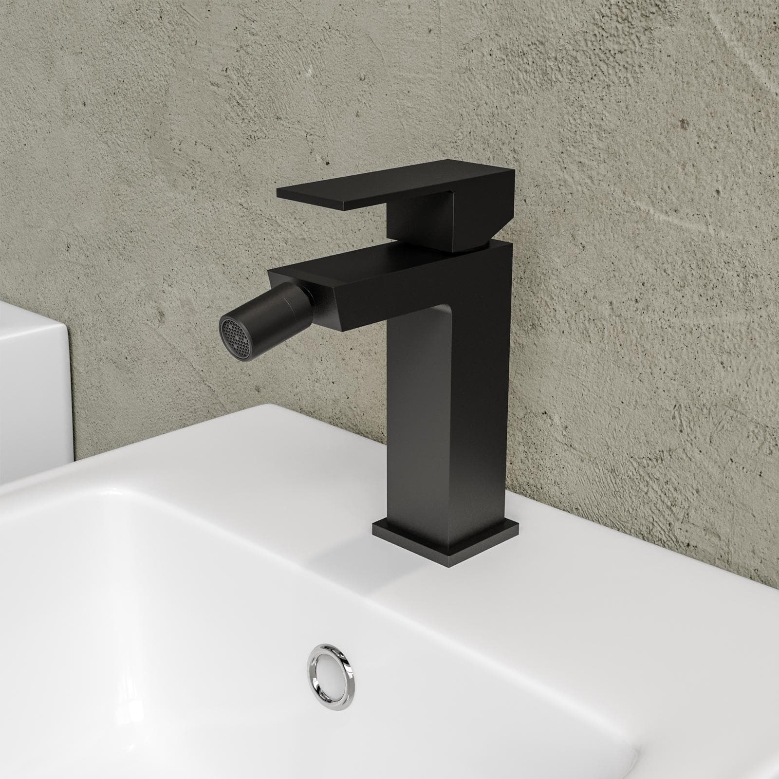 Set miscelatore lavabo e bidet nero – Kyria
