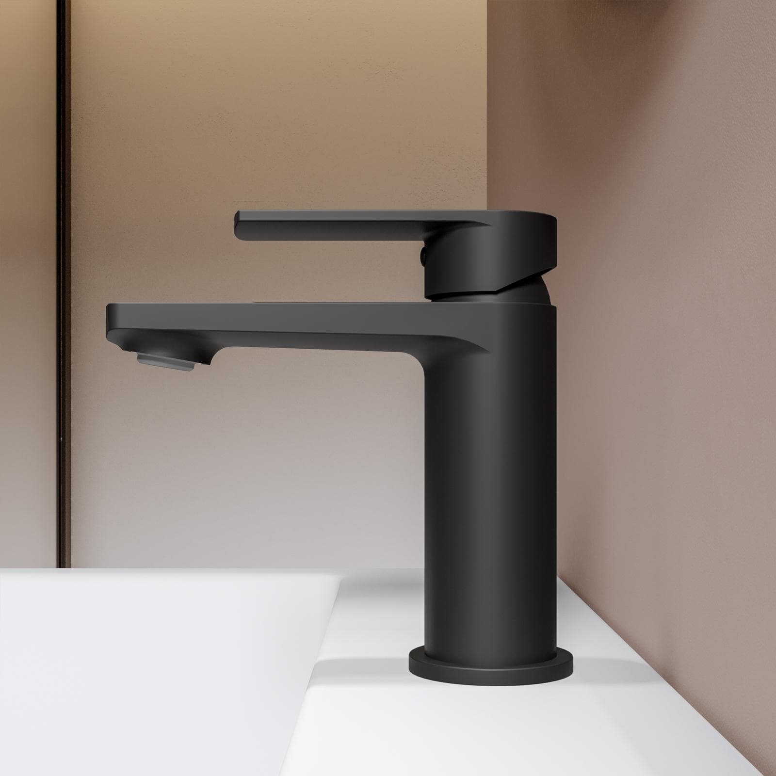 Set miscelatore lavabo e bidet nero – Fluid