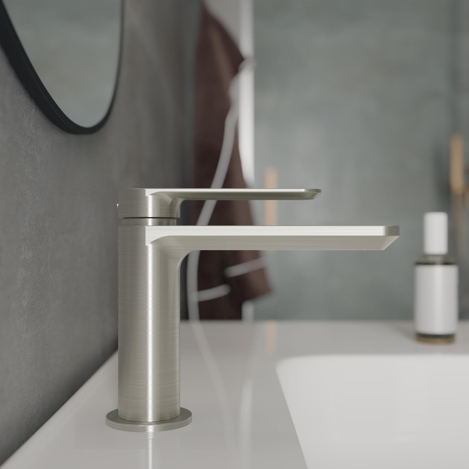 Set miscelatore lavabo e bidet spazzolato – Fusion